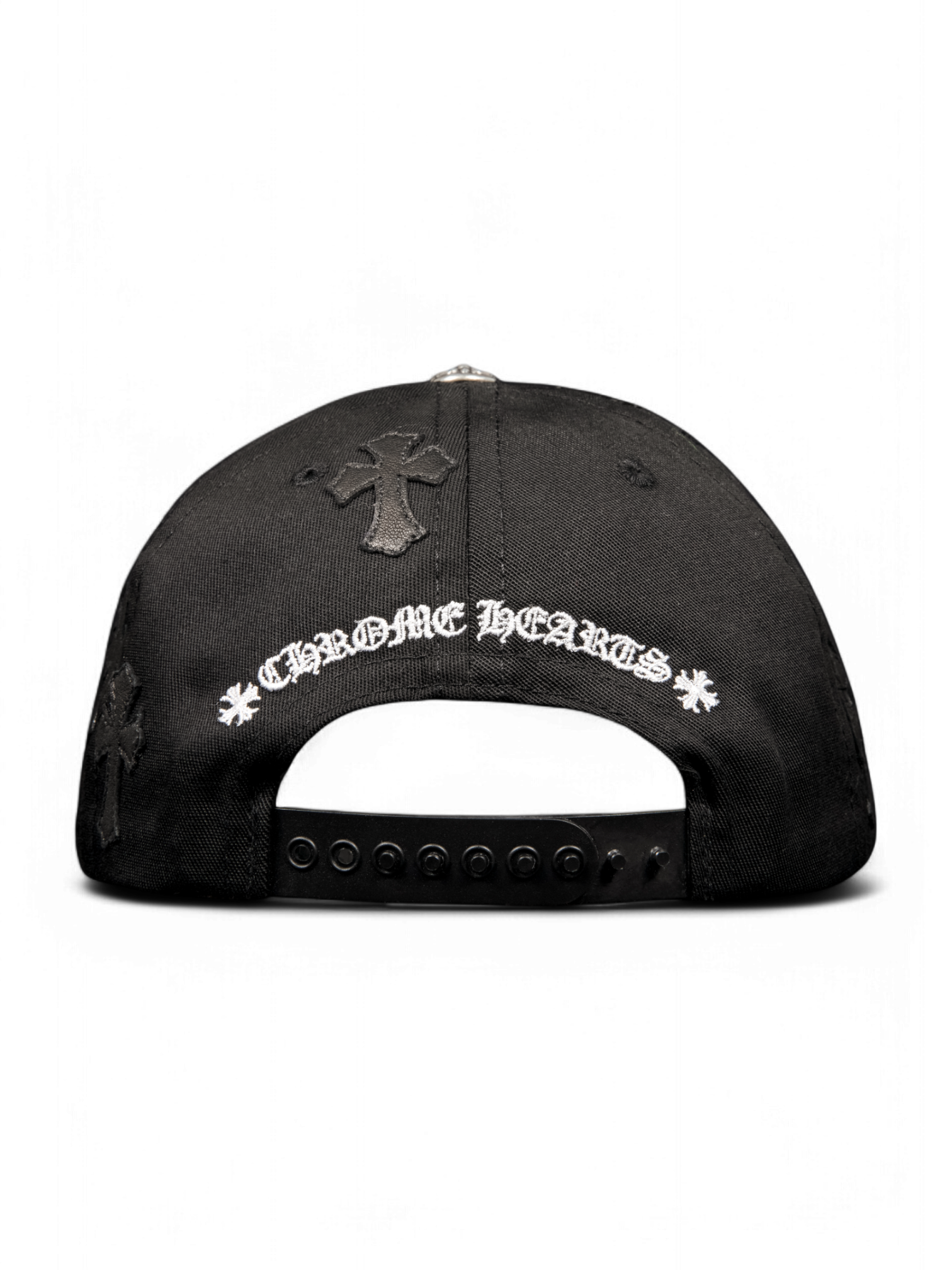 Chrome Hearts Black Grey Cross Patch Baseball Cap