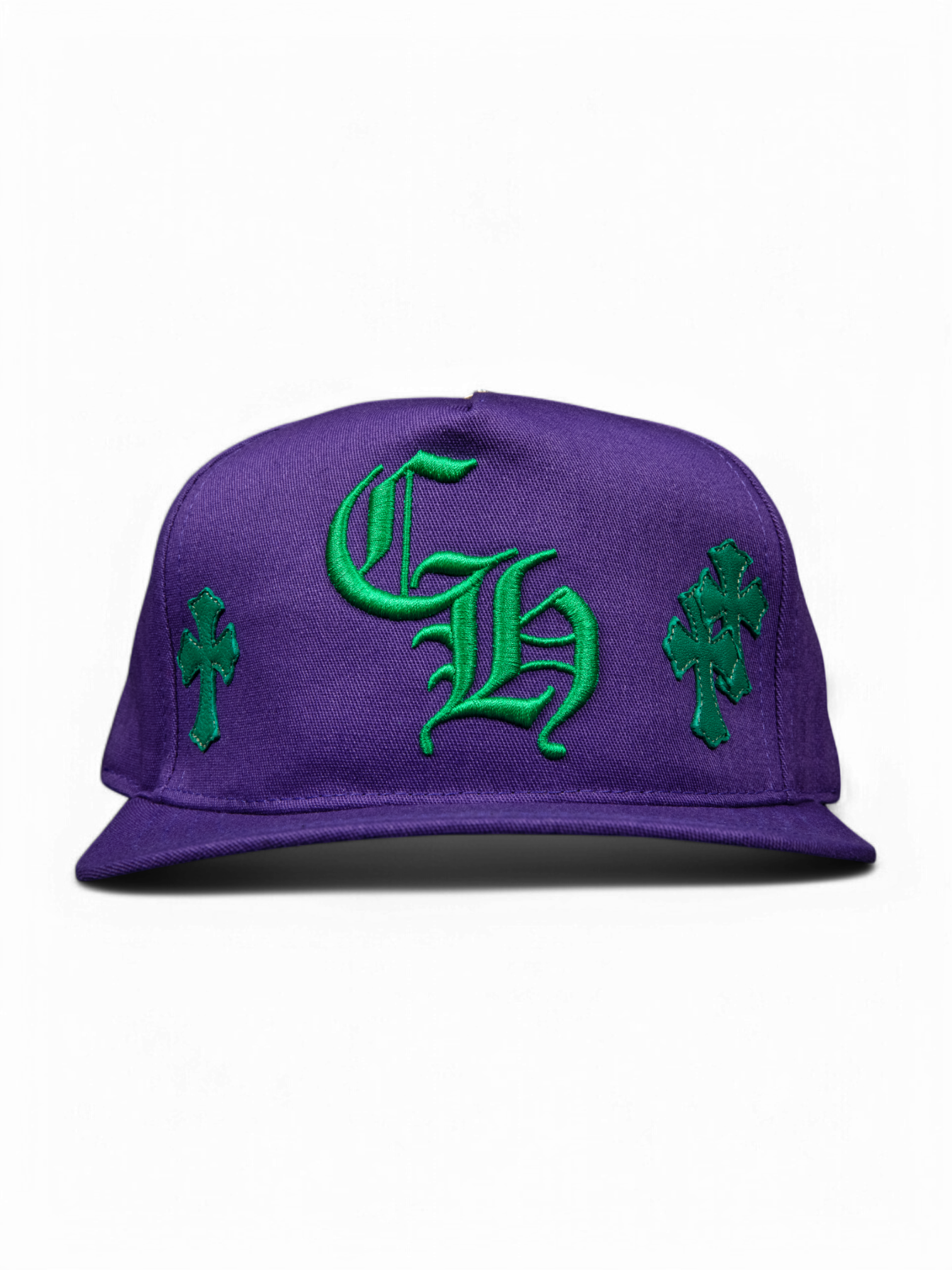 Chrome Hearts Purple Green Cross Patch Baseball Cap