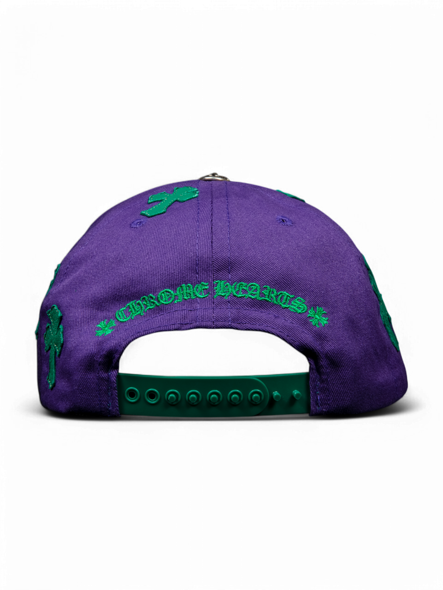Chrome Hearts Purple Green Cross Patch Baseball Cap