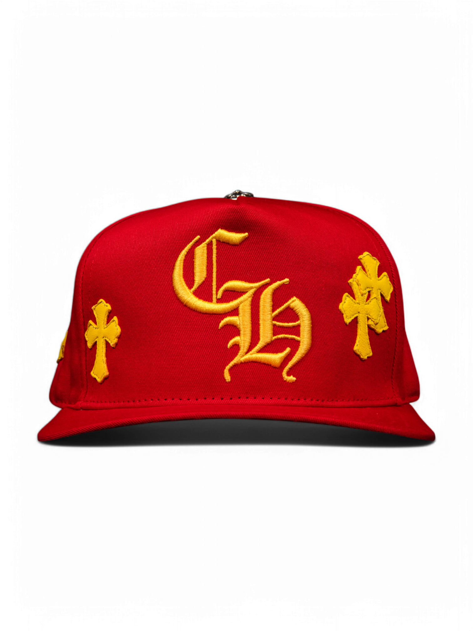 Chrome Hearts Red Yellow Cross Patch Baseball Cap