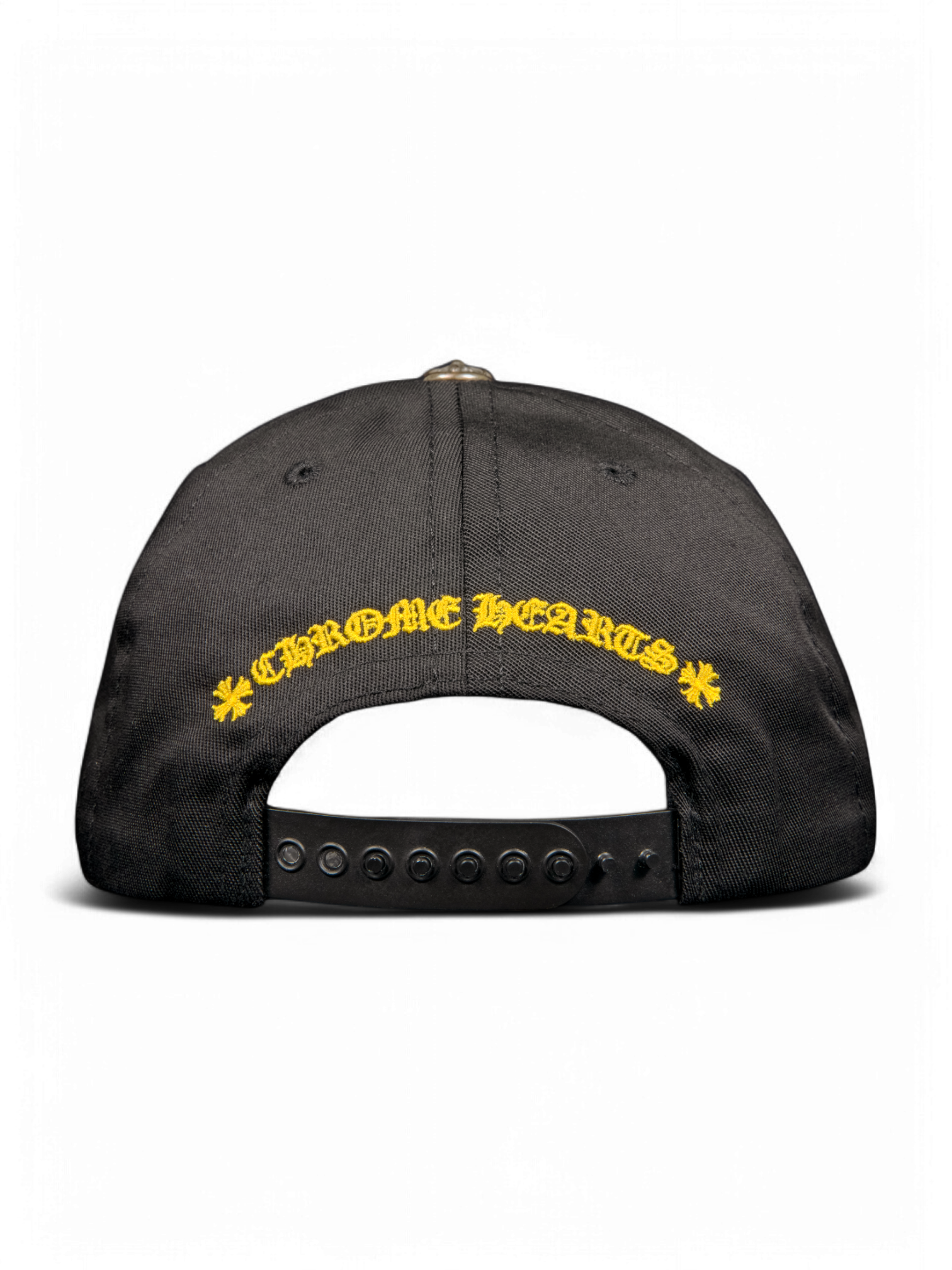 Chrome Hearts Black Yellow CH Baseball Cap