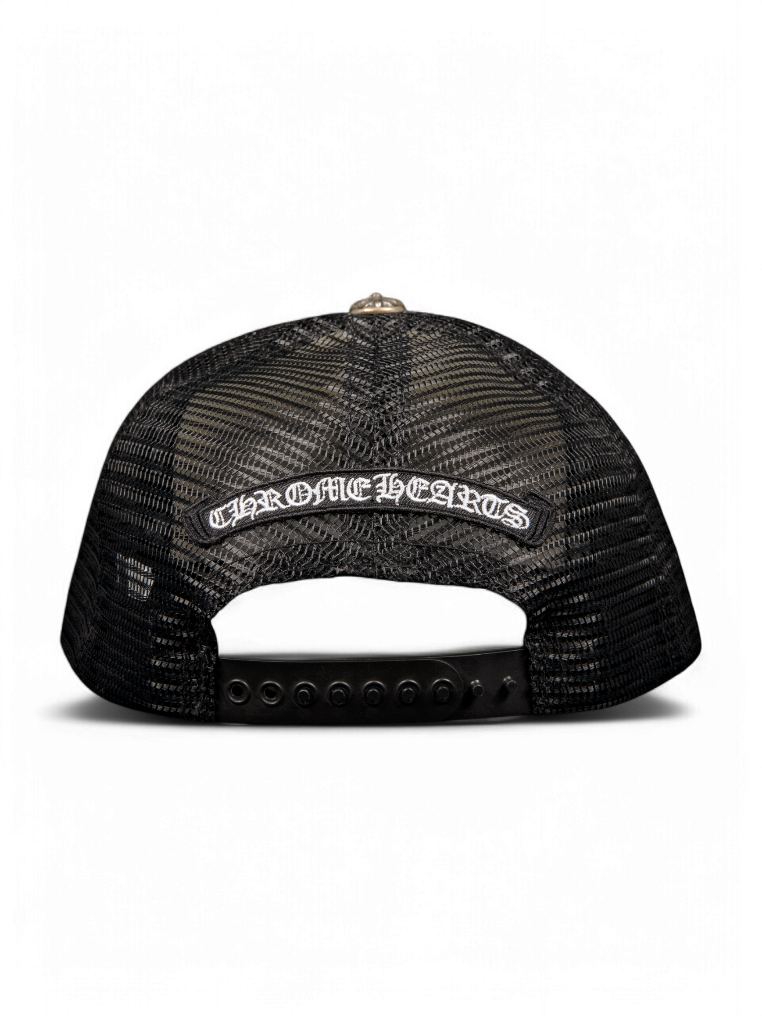 Chrome Hearts Black White Chomper Hollywood Trucker Hat