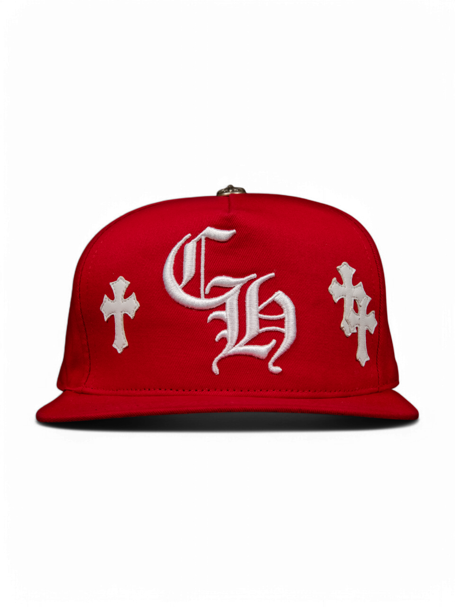 Chrome Hearts Red White Cross Patch Baseball Cap