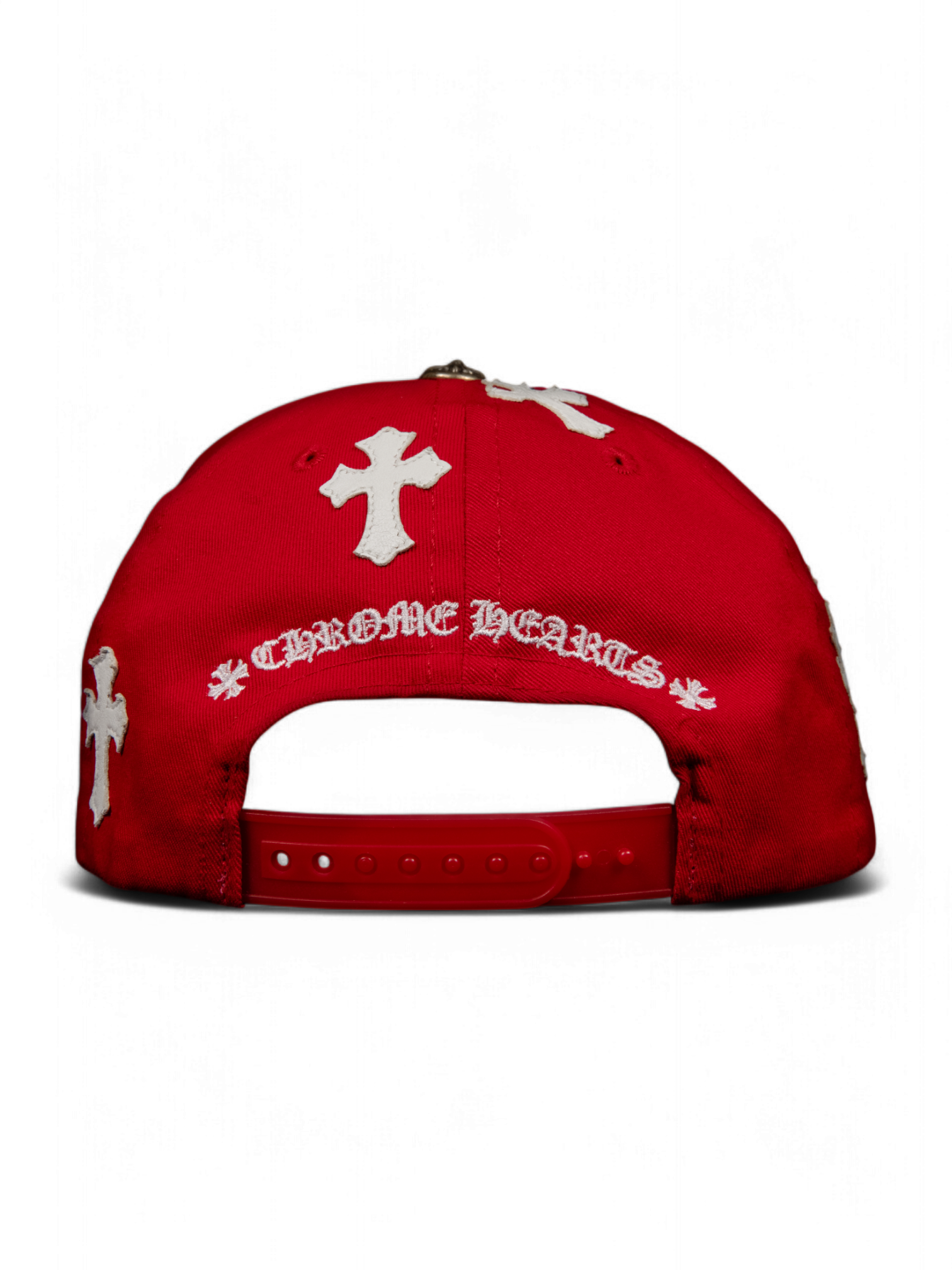 Chrome Hearts Red White Cross Patch Baseball Cap