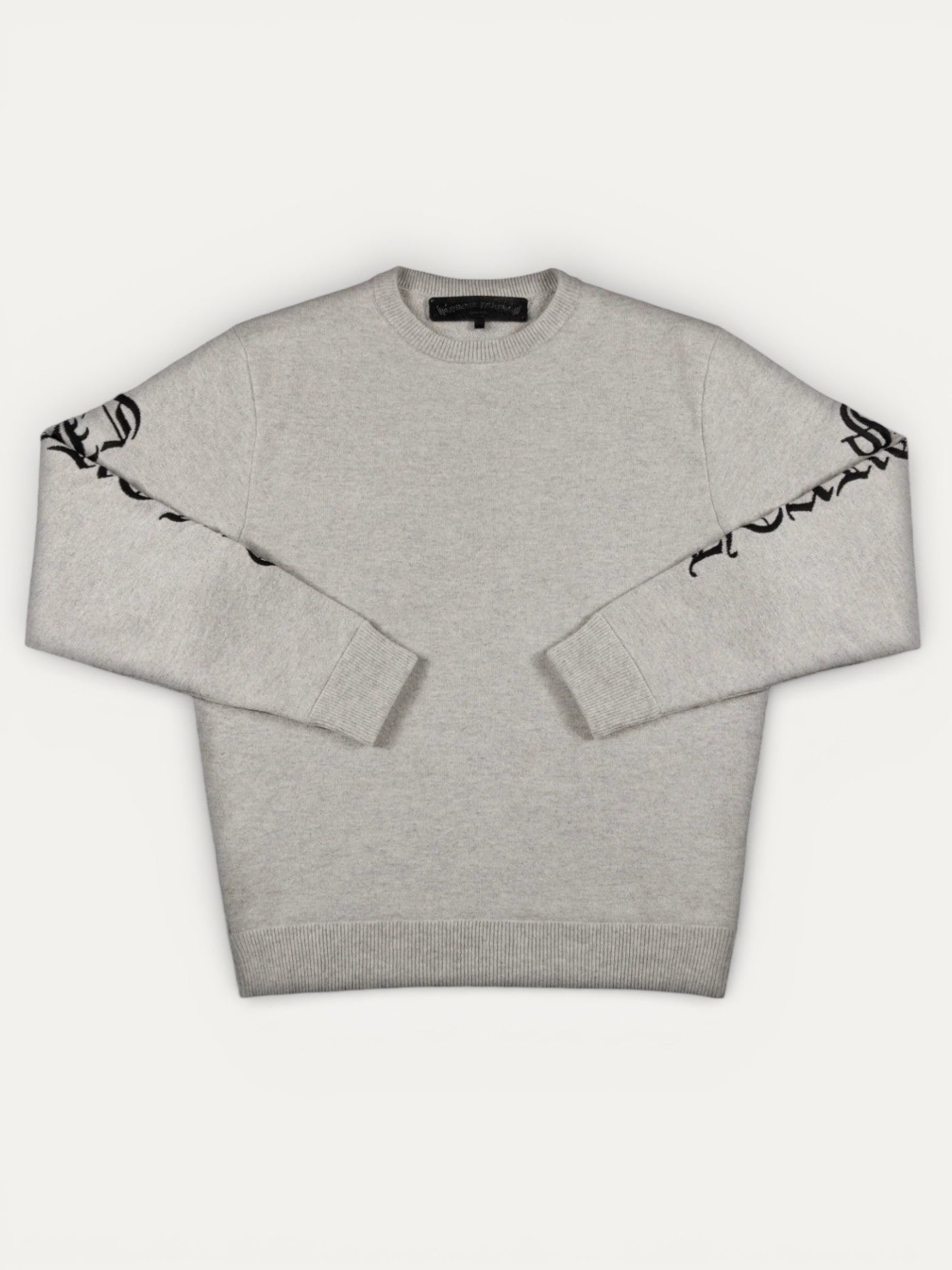 Chrome Hearts Grey Embroidered Cashmere Sweater