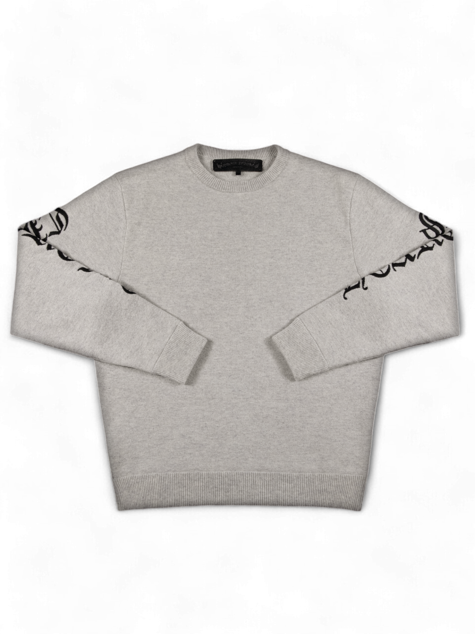 CHROME HEARTS カシミアスウェット トレーナー CASHMERE SWEATER Chrome Hearts Grey Embroidered Cashmere Sweater