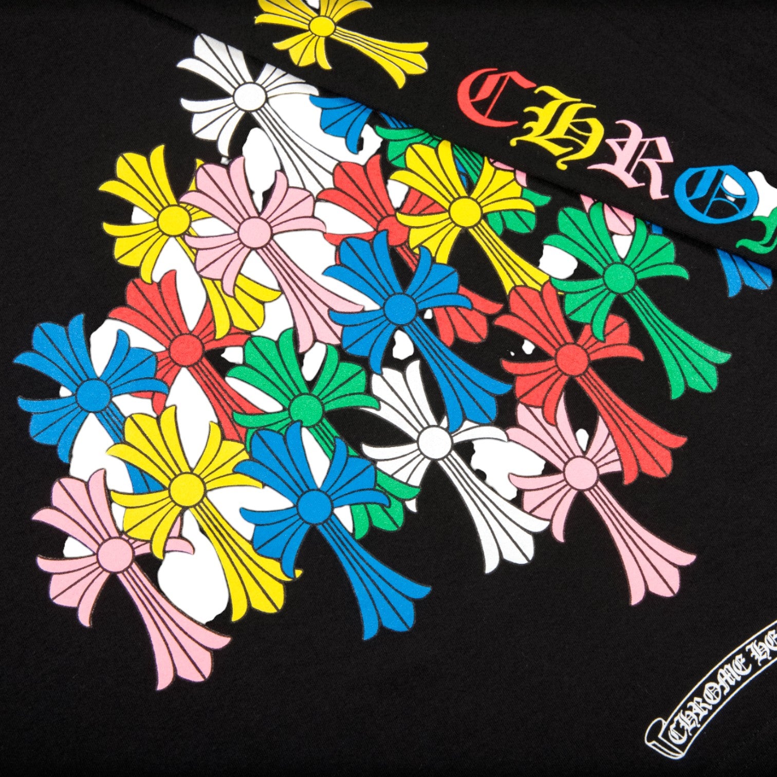 Chrome Hearts Black Multi Color Cross Longsleeve