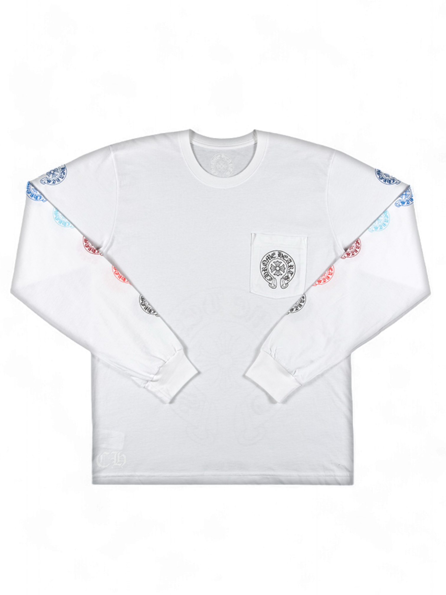 Chrome Hearts White Multi Color Horseshoe Longsleeve
