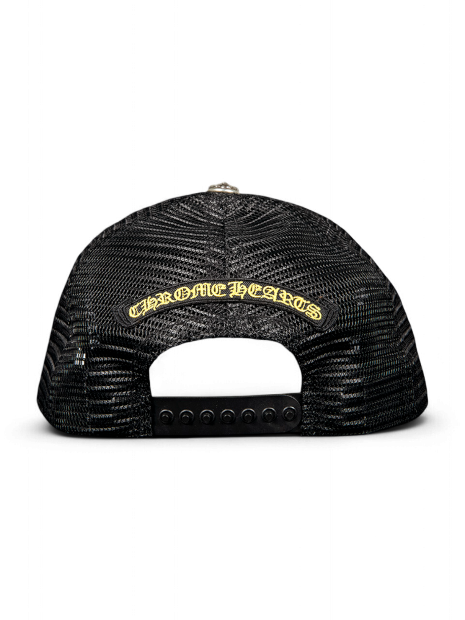 Chrome Hearts CH Hollywood Black Yellow Velour Trucker Cap