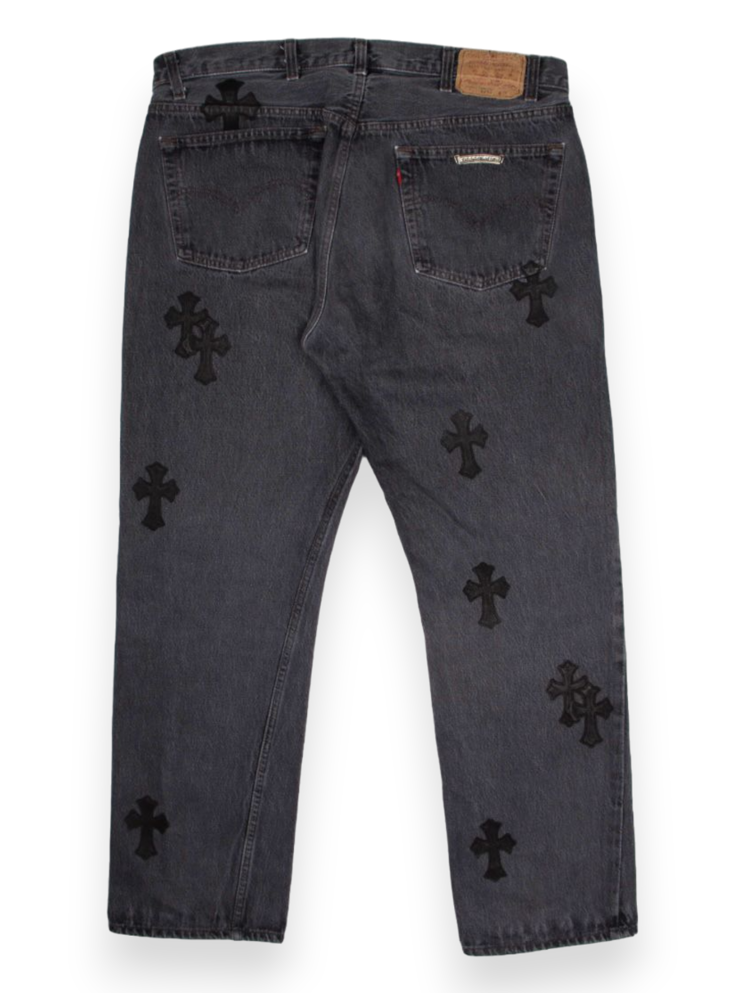 Chrome Hearts Black Cross Patch Black Levi’s Denim Jeans