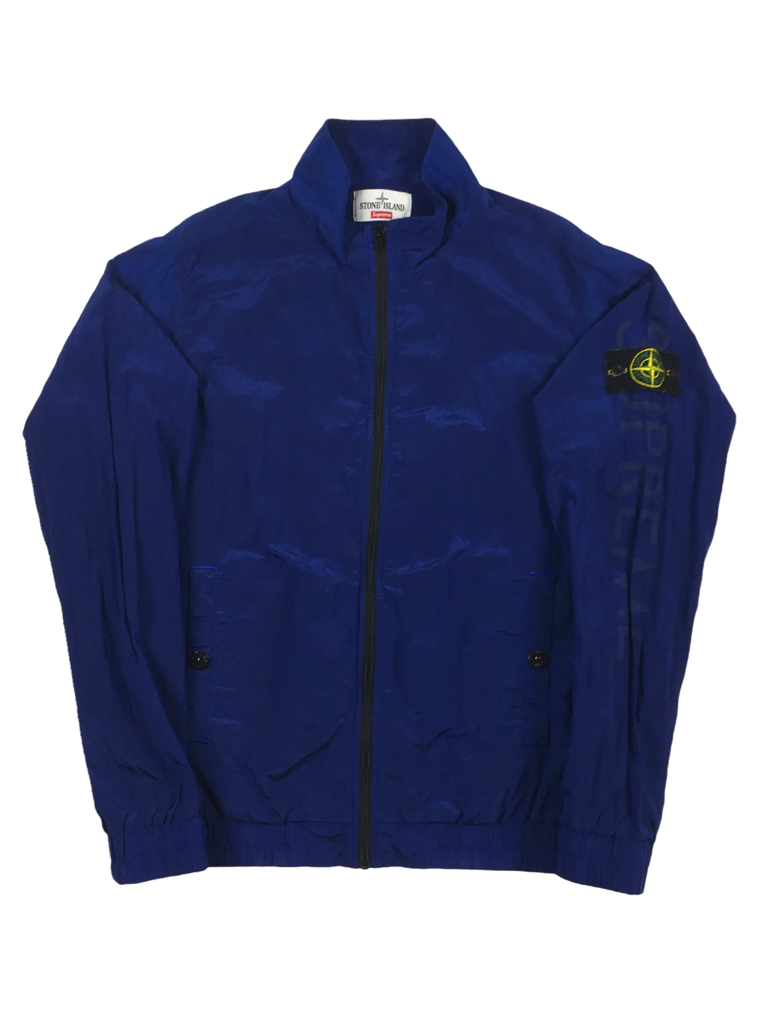 2016 Supreme x Stone Island Blue Nylon Metal Track Top