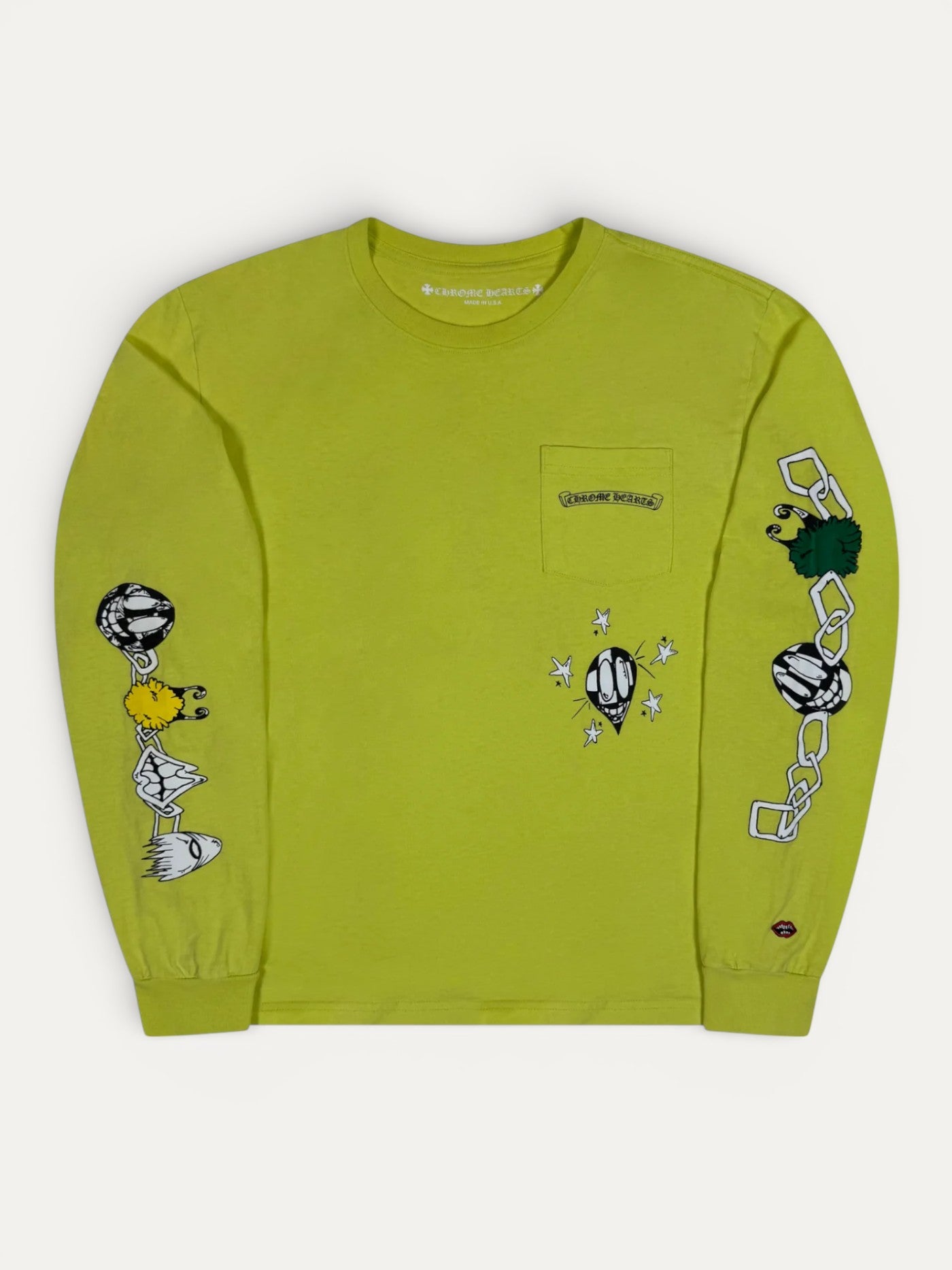 Chrome Hearts Matty Boy Lime Green Link Longsleeve