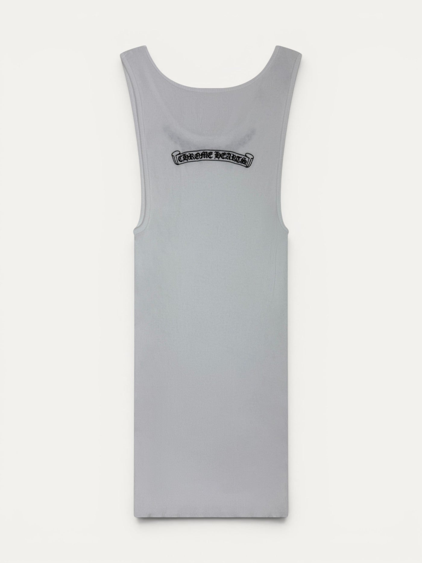 Chrome Hearts White Scroll Logo Tank Top