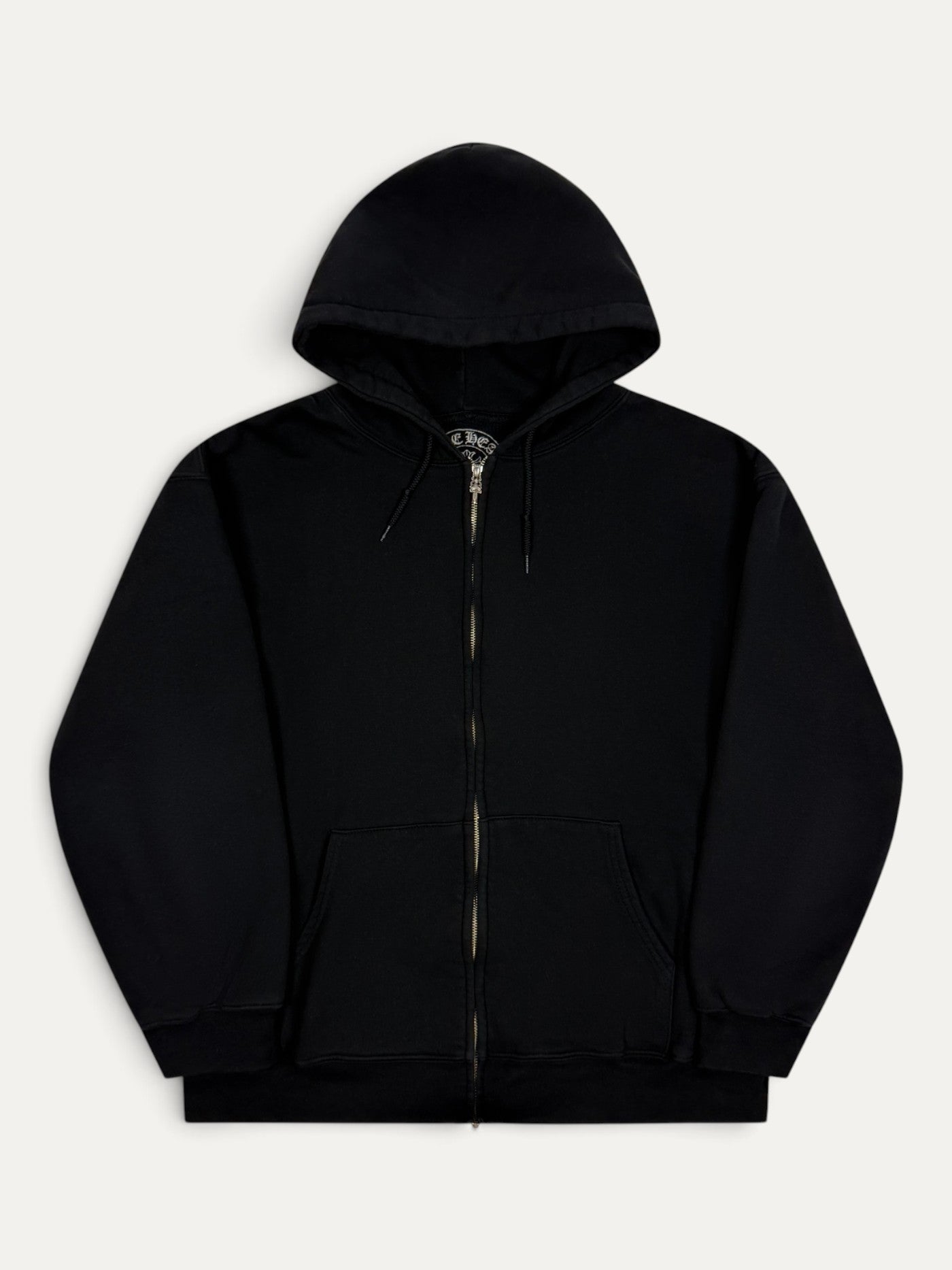 Chrome Hearts Plain Thermal Black Zip Up Hoodie