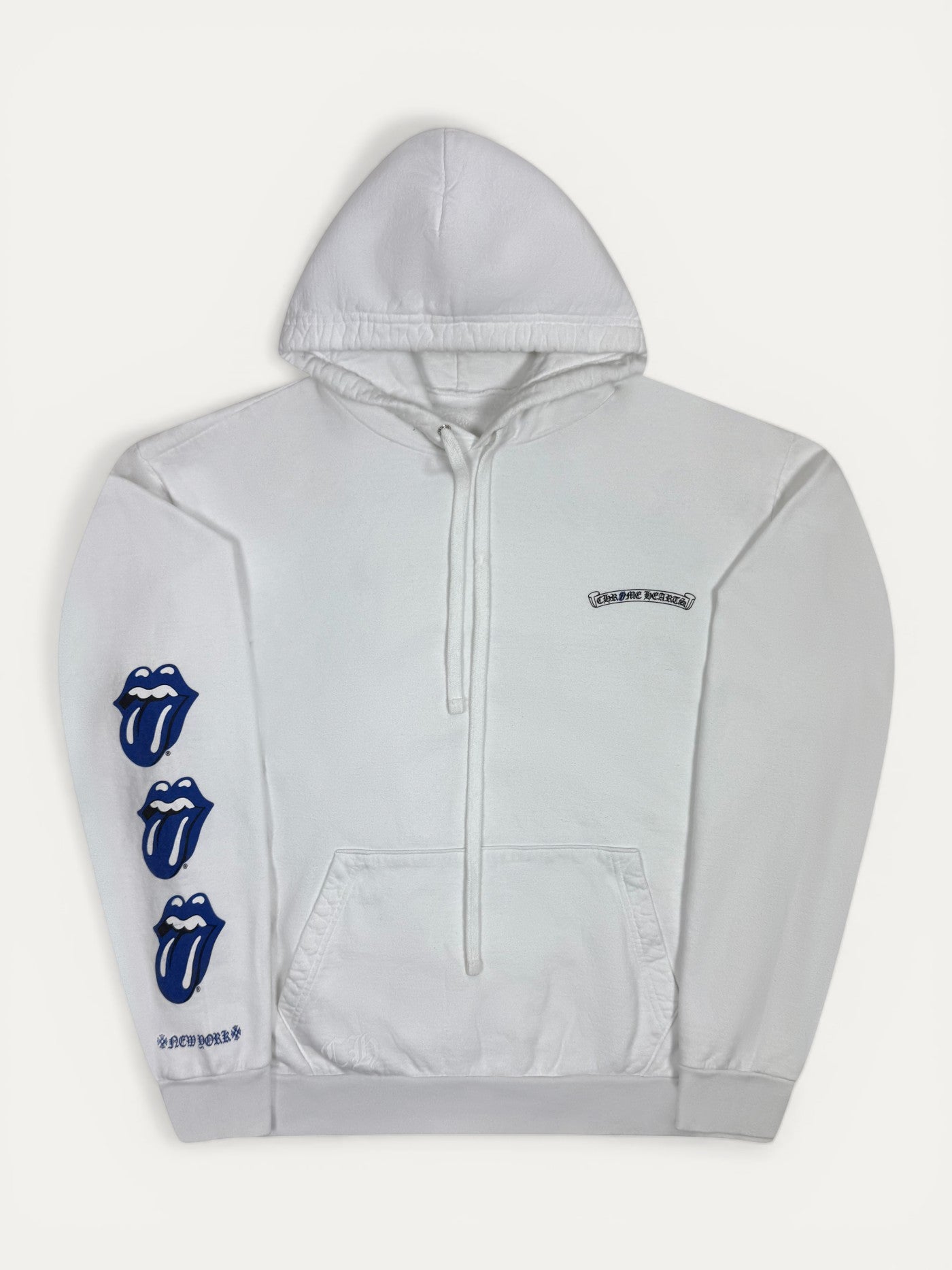 Chrome Hearts Rolling Stones Blue Logo Hoodie