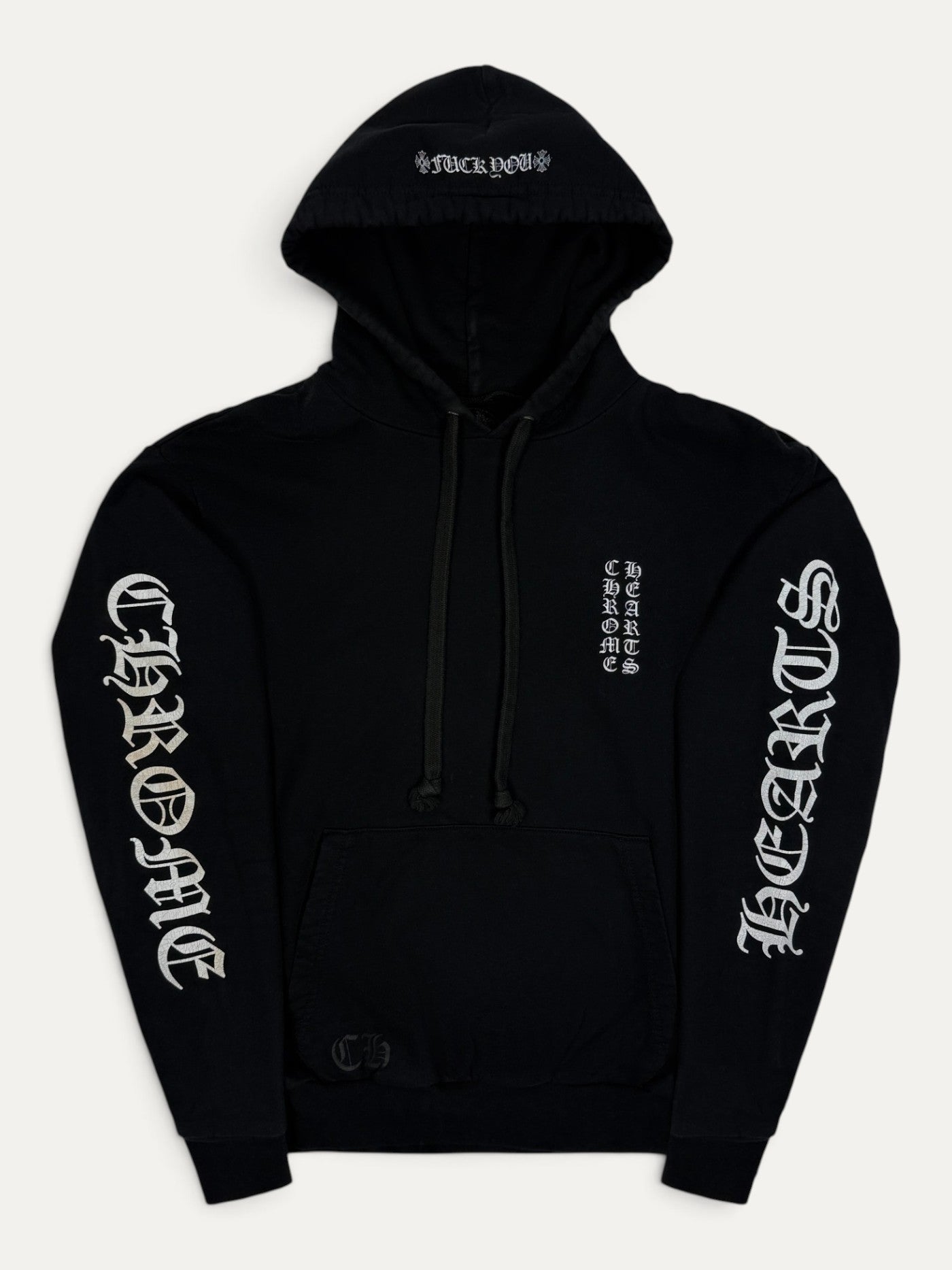 Chrome Hearts Vintage “Fuck You” Logo Hoodie Black