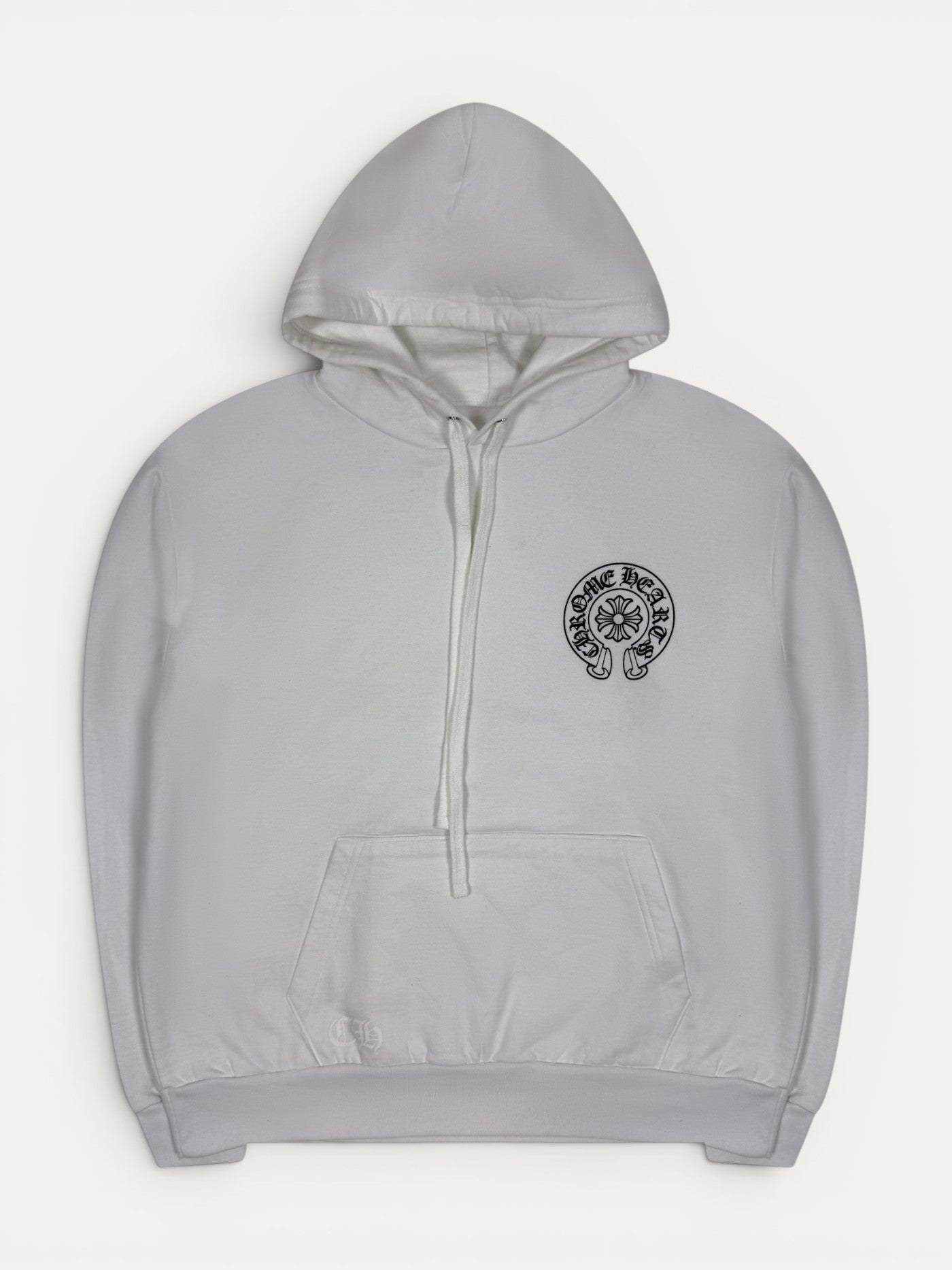 Chrome Hearts Miami Horseshoe Logo White Hoodie
