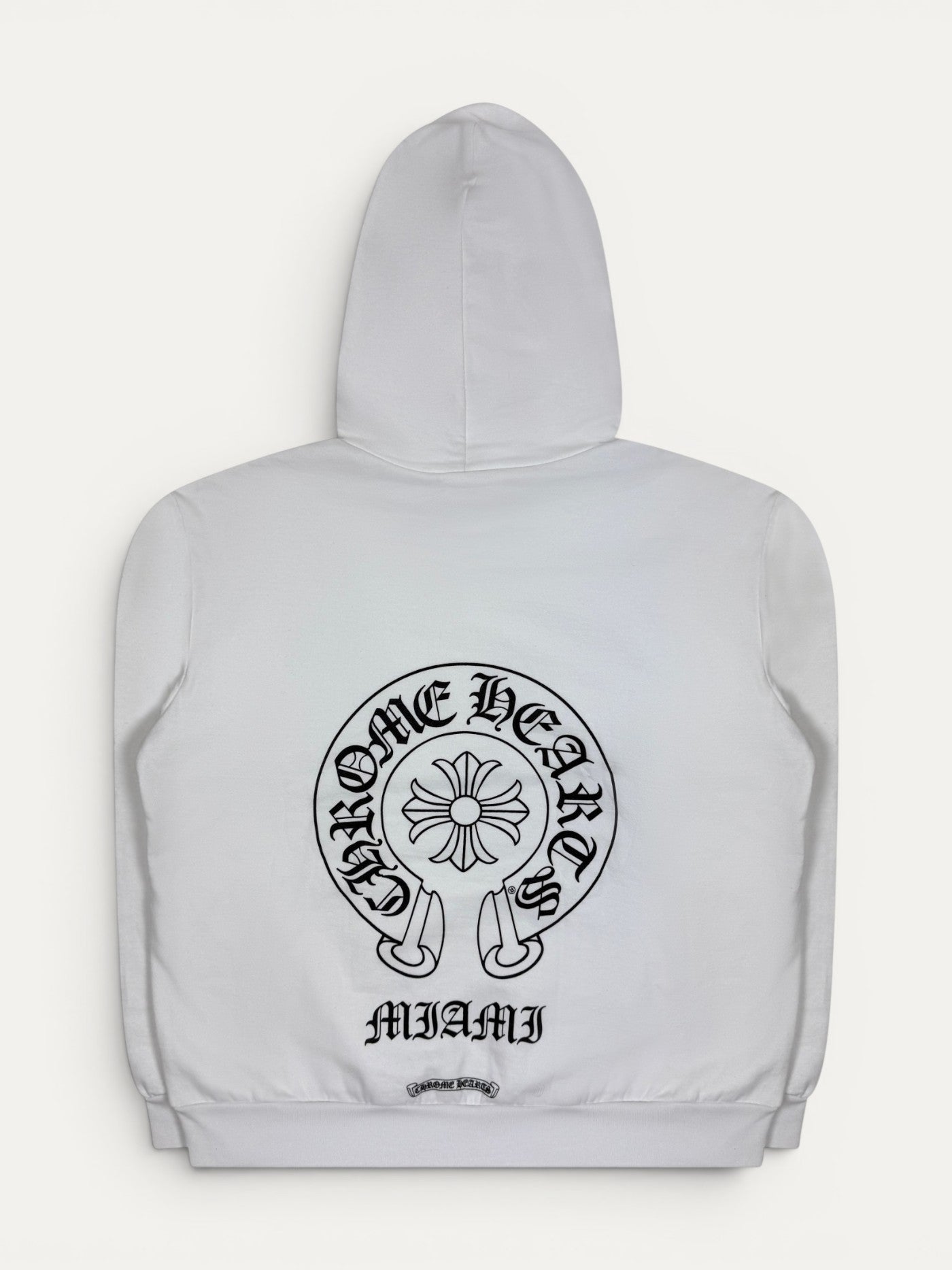 Chrome Hearts Miami Horseshoe Logo White Hoodie