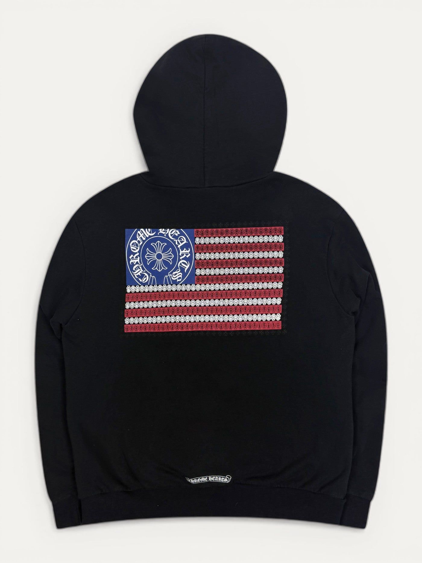 Chrome Hearts Black USA Flag Zip Up Hoodie