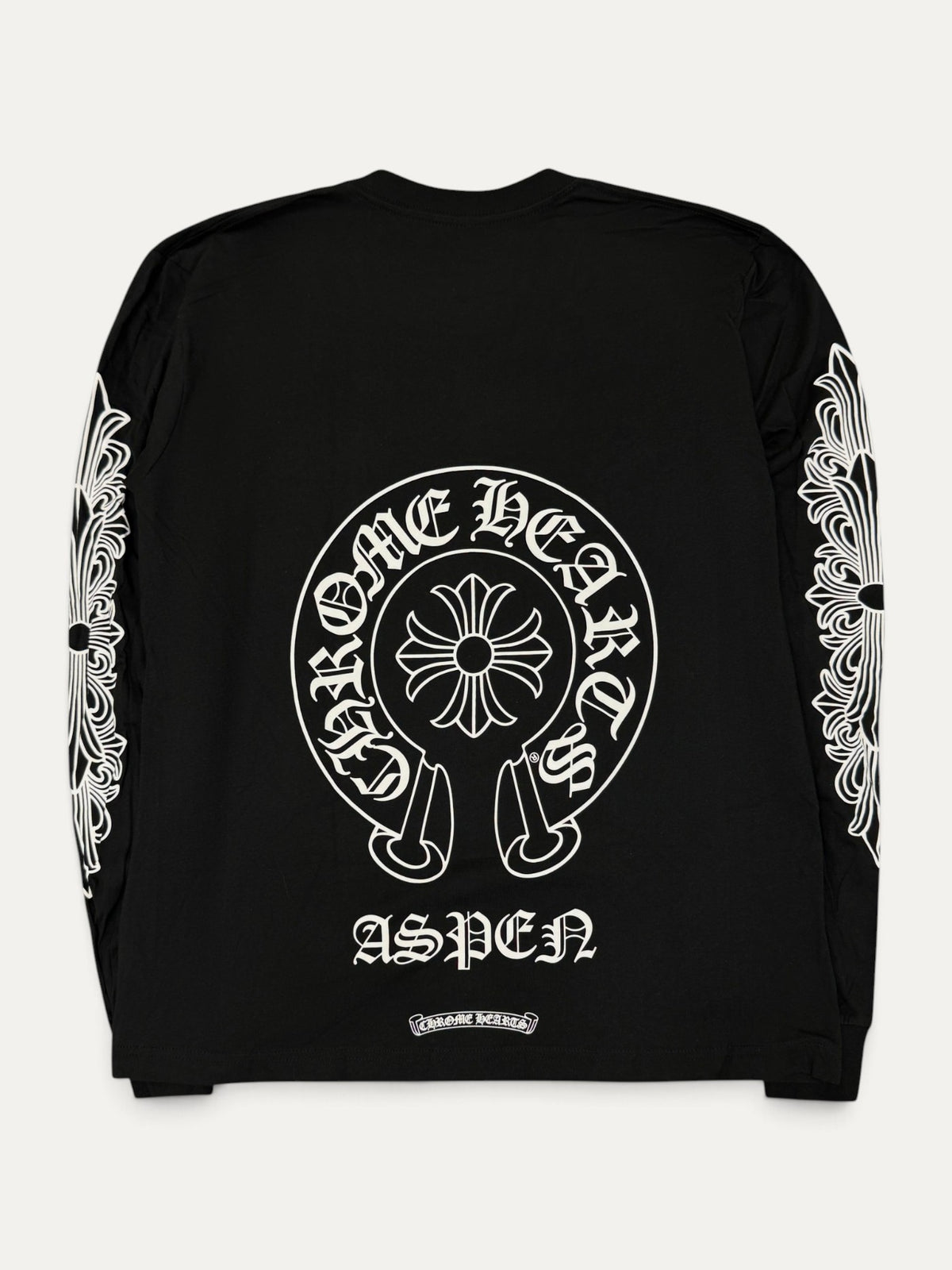 Chrome Hearts Black Floral Aspen Exclusive Horseshoe Longsleeve