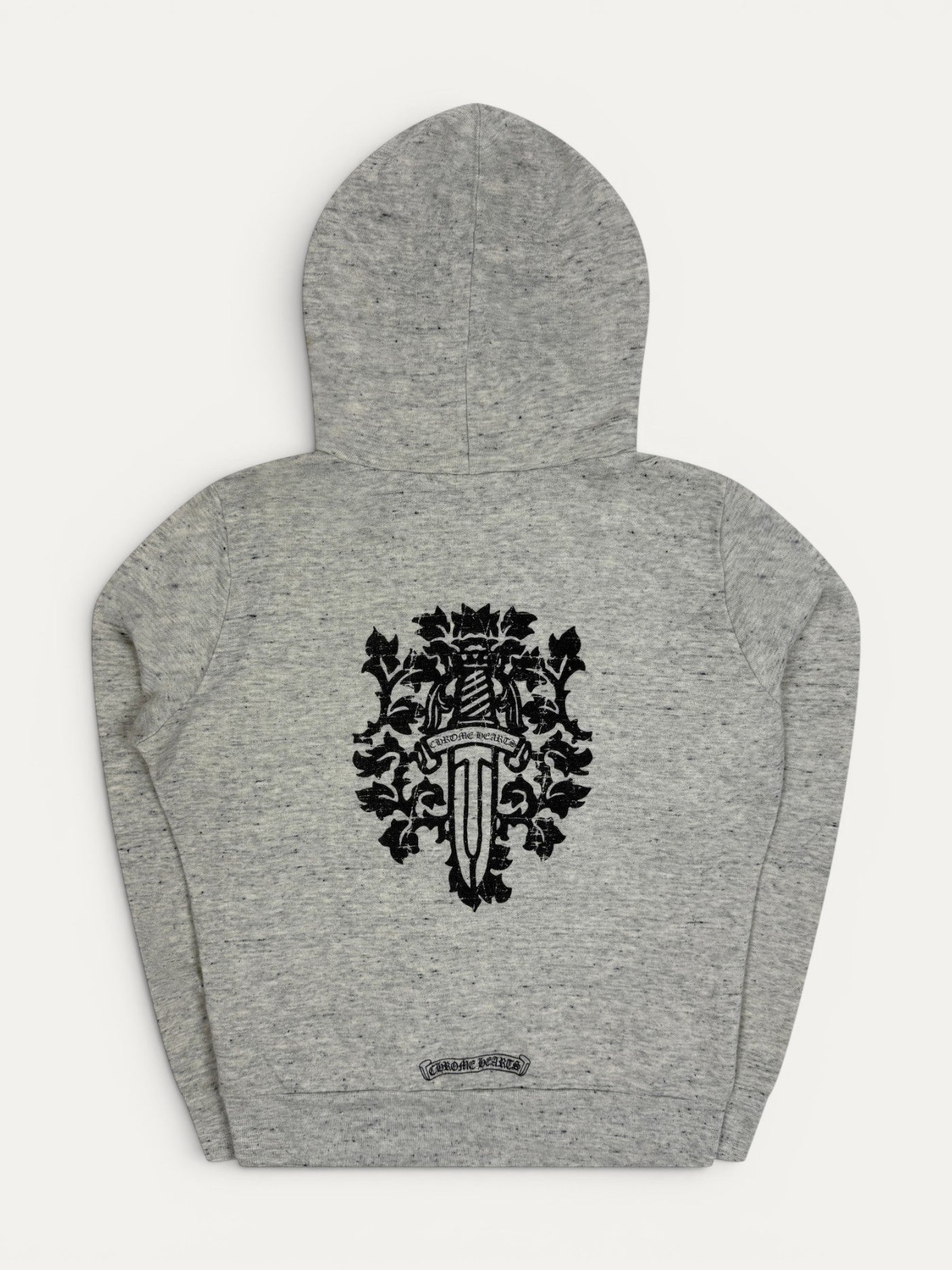 Chrome Hearts Grey Vine Dagger Zip Hoodie