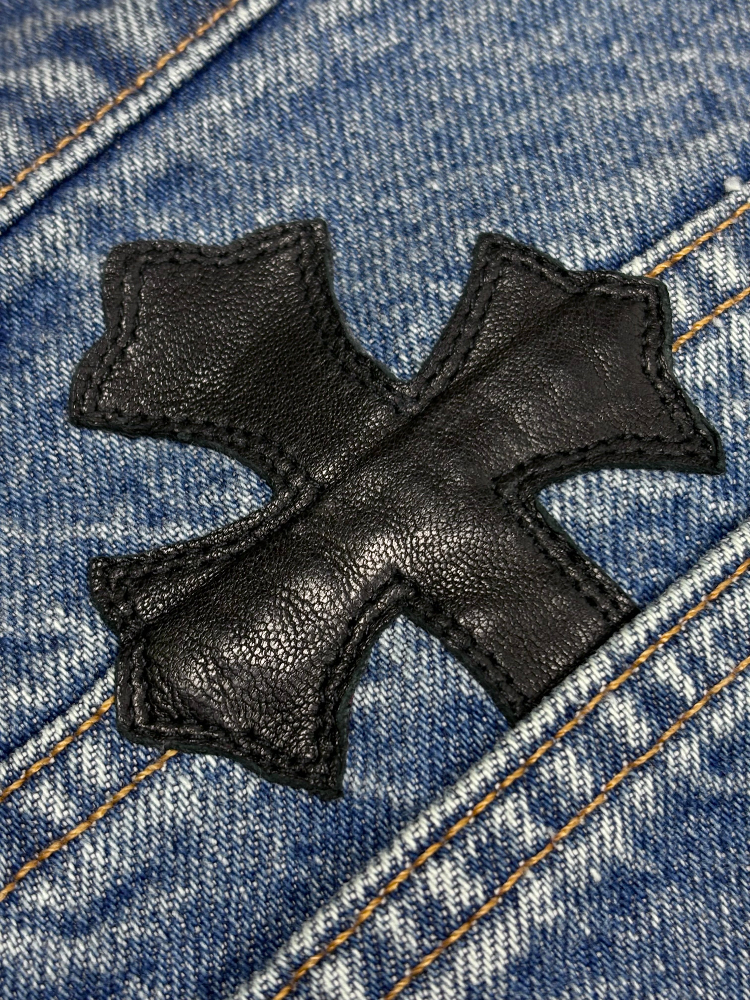 Chrome Hearts Blue 517 Cross Patch Levi's Denim Jeans