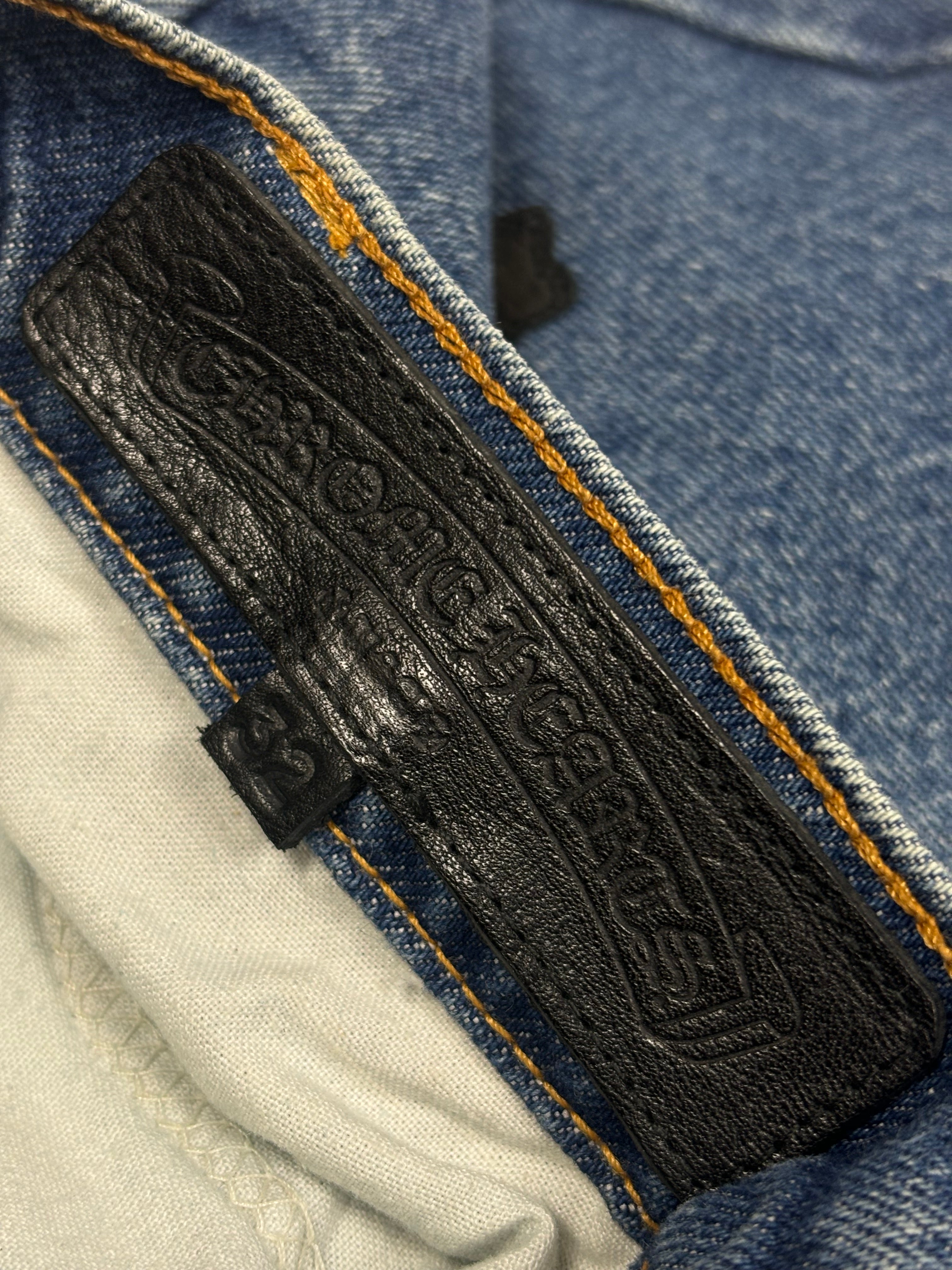 Chrome Hearts Blue 517 Cross Patch Levi's Denim Jeans