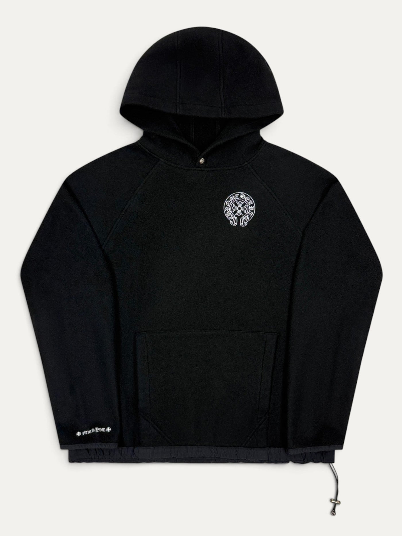 Chrome Hearts Fleece Horsehoe Embroidered Black Hoodie