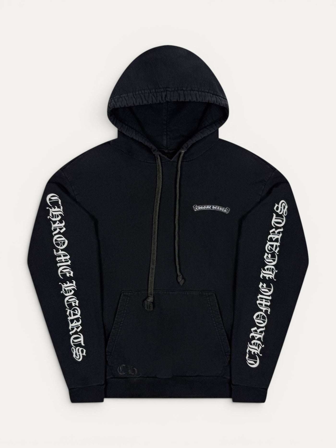 Chrome Hearts Black Scroll Logo Hoodie