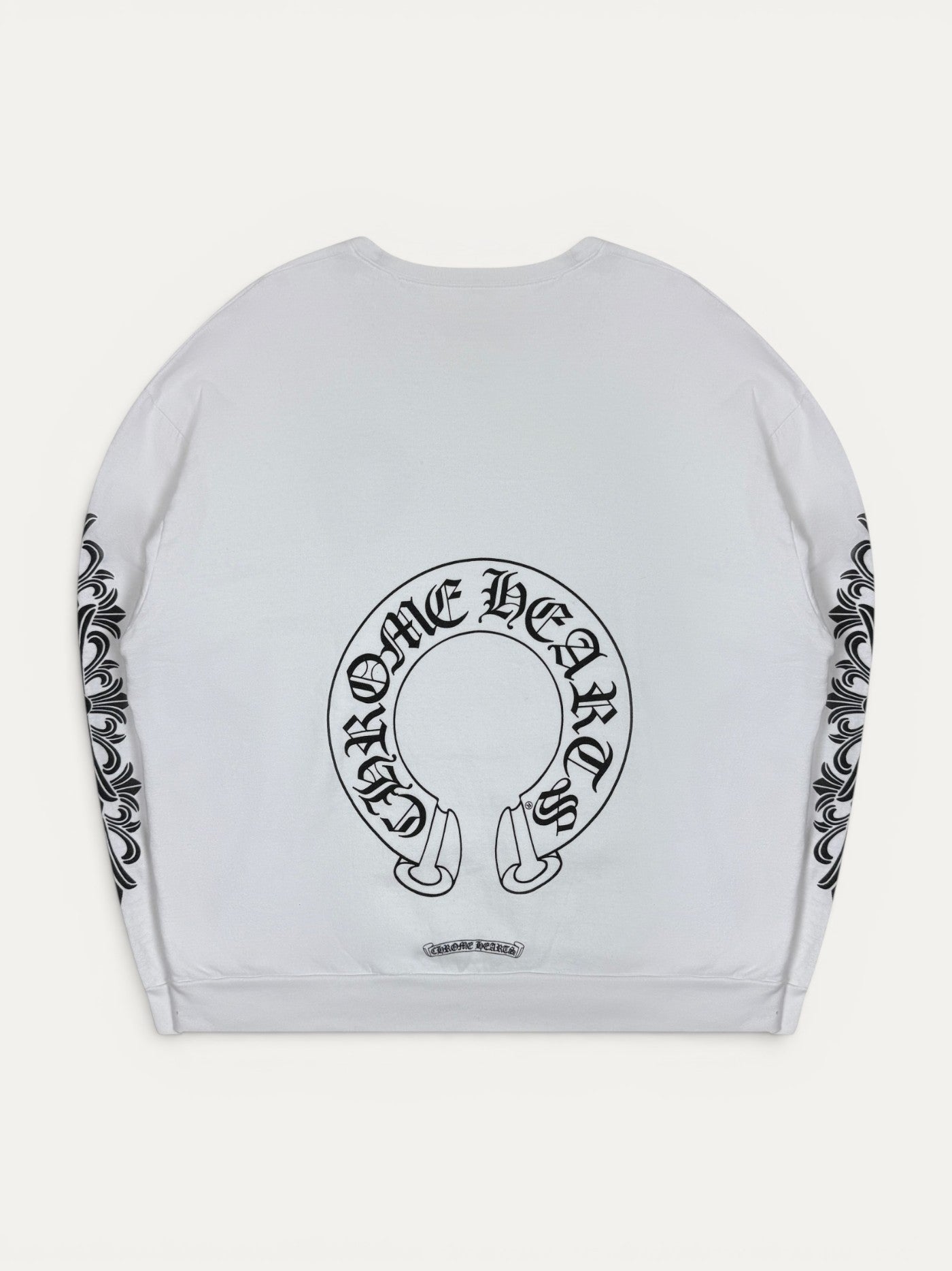 Chrome Hearts Horseshoe Logo Floral White Crewneck