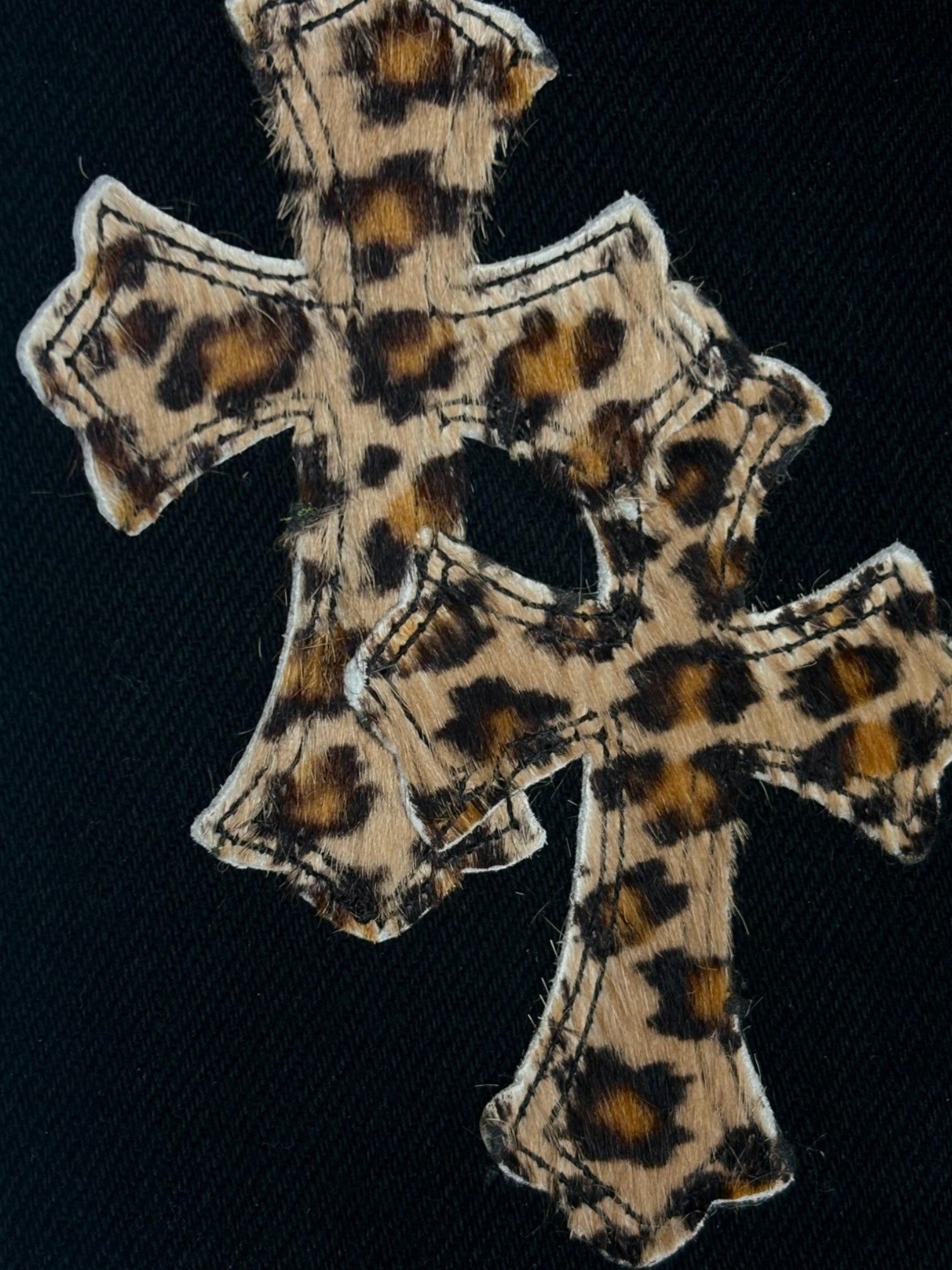 Chrome Hearts Green Cheetah Cross Patch Black Levi’s Denim Jeans