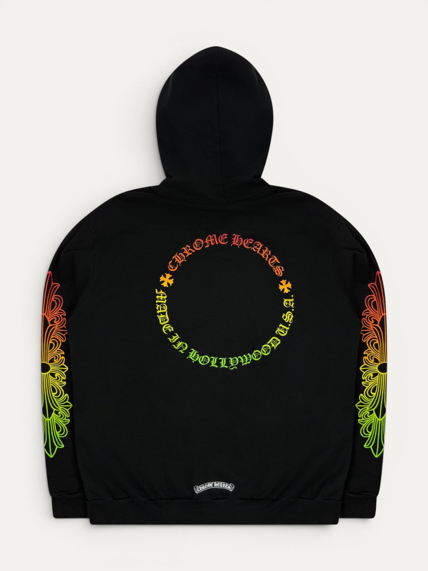Chrome Hearts Black Floral Gradient Made In Hollywood Zip Up Hoodie