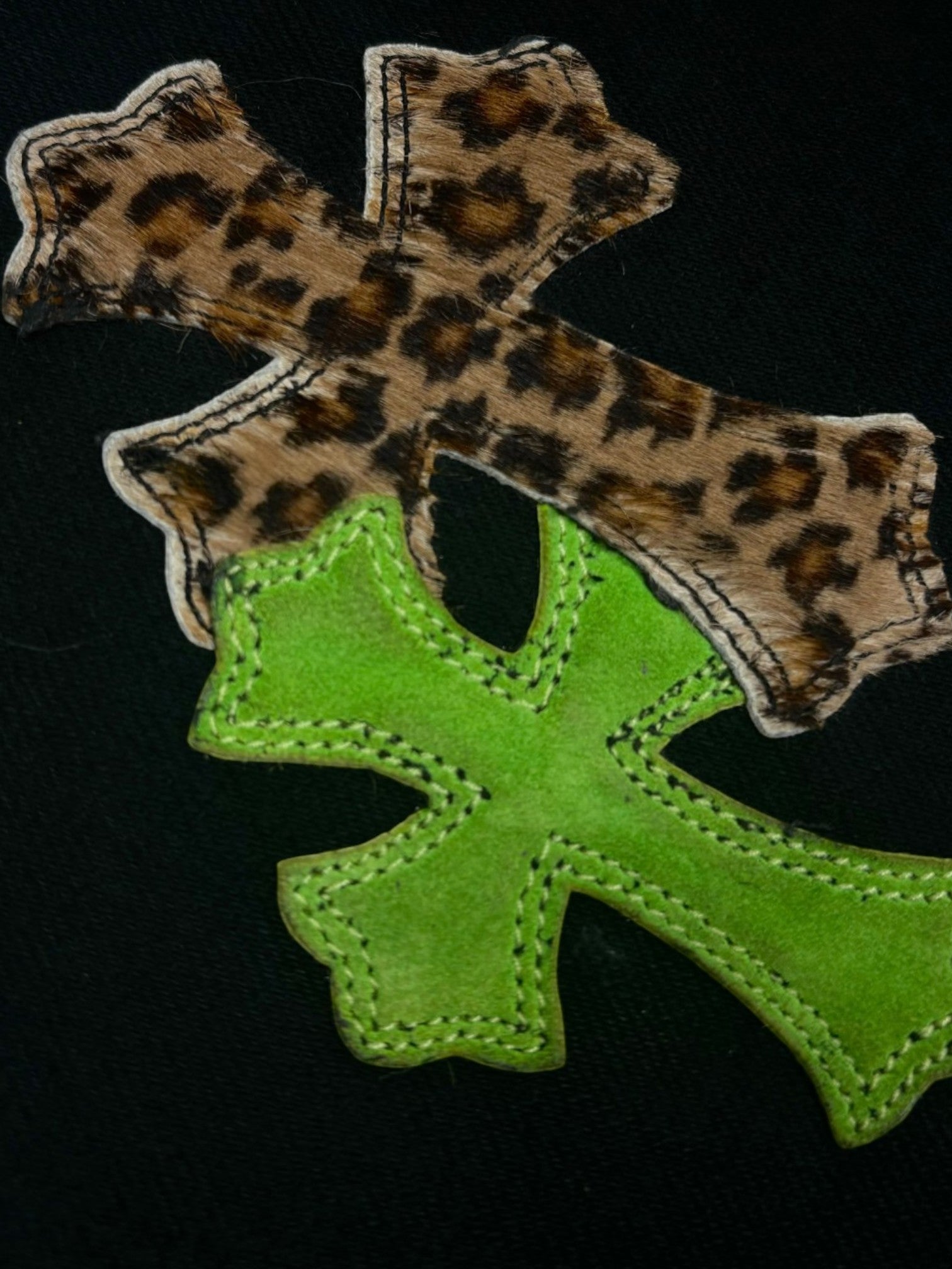 Chrome Hearts Green Cheetah Cross Patch Black Levi’s Denim Jeans