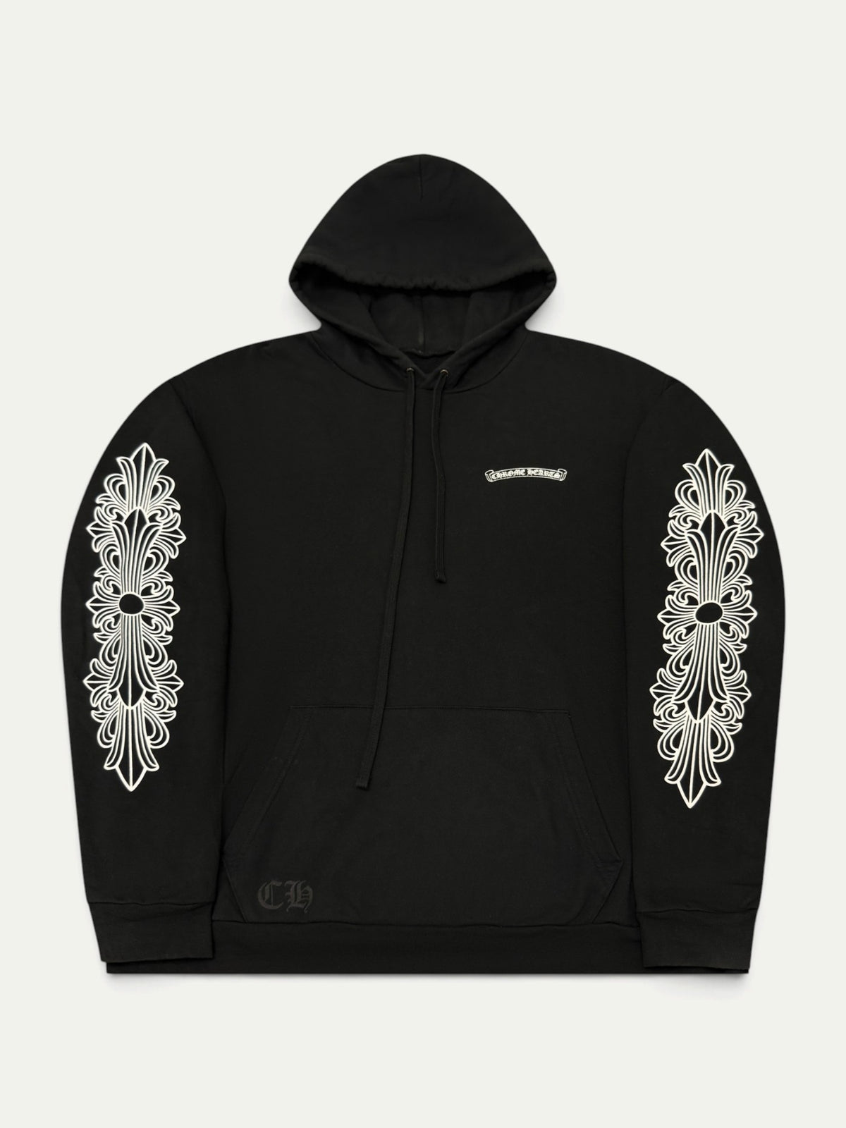 Chrome Hearts Black Pink Dagger Logo Hoodie