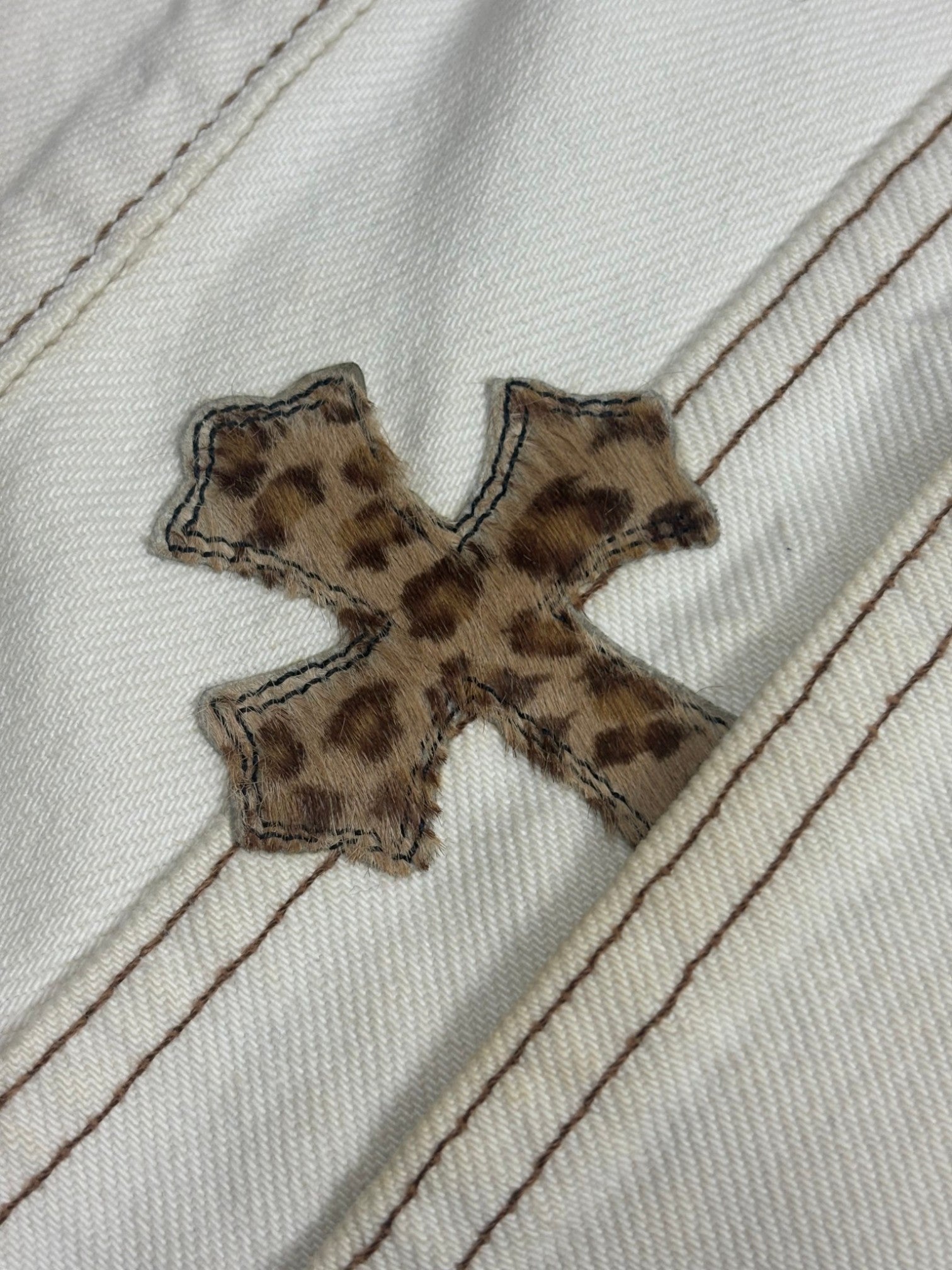Chrome Hearts Matty Boy 1/1 Custom Painted Levi's Cross Patch Jeans