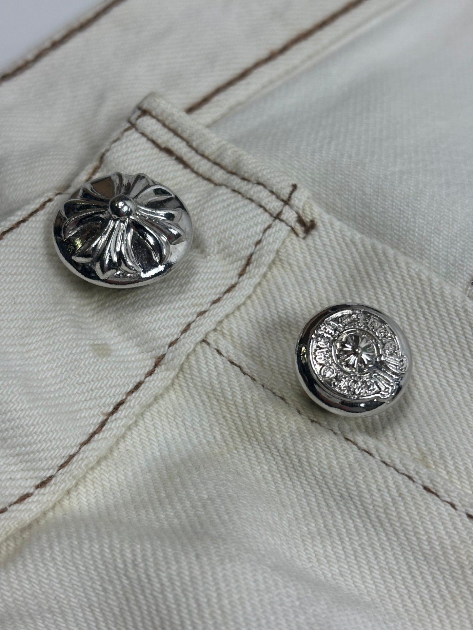 Chrome Hearts Matty Boy 1/1 Custom Painted Levi's Cross Patch Jeans