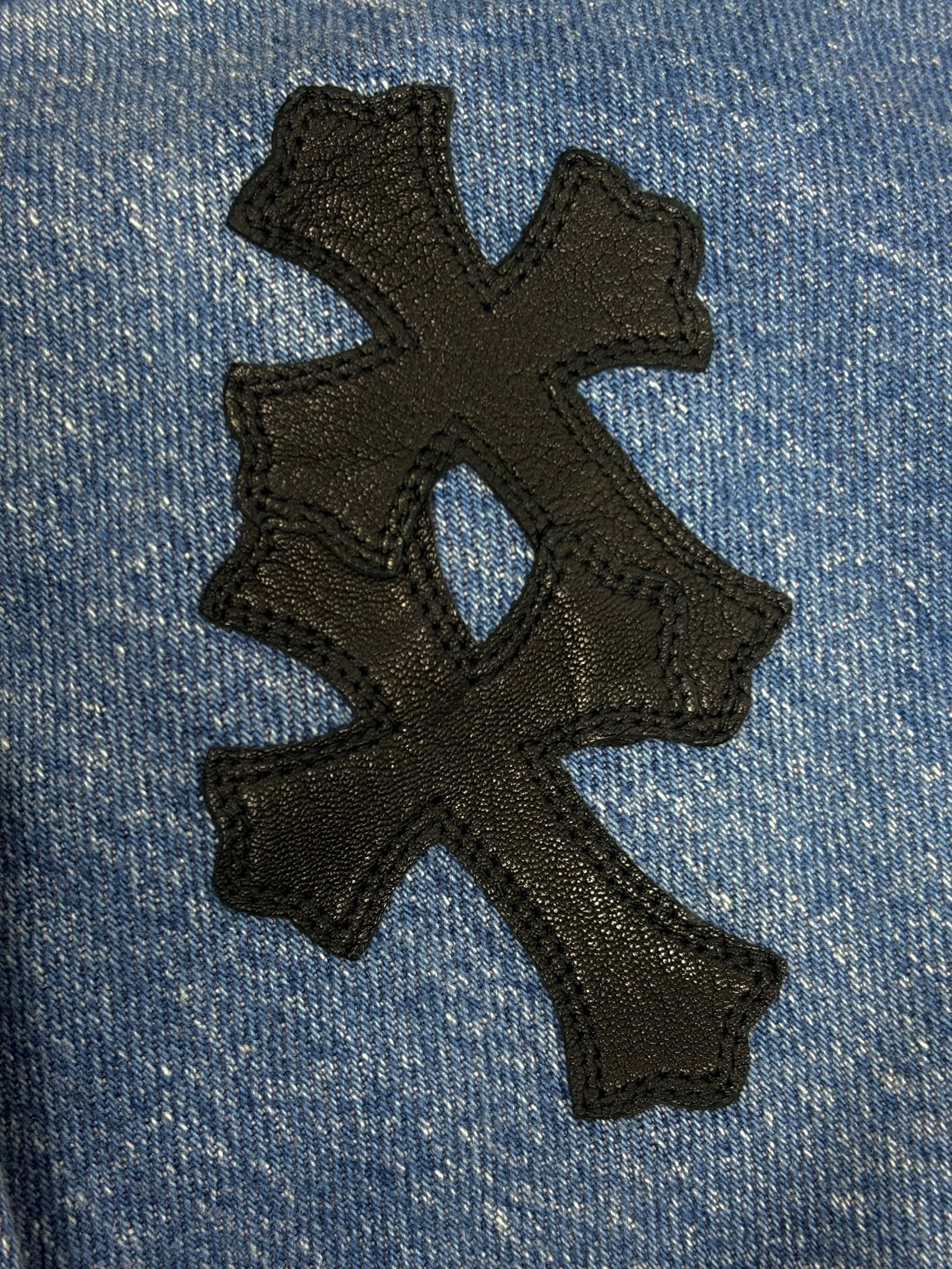 Chrome Hearts Blue 517 Cross Patch Levi's Denim Jeans