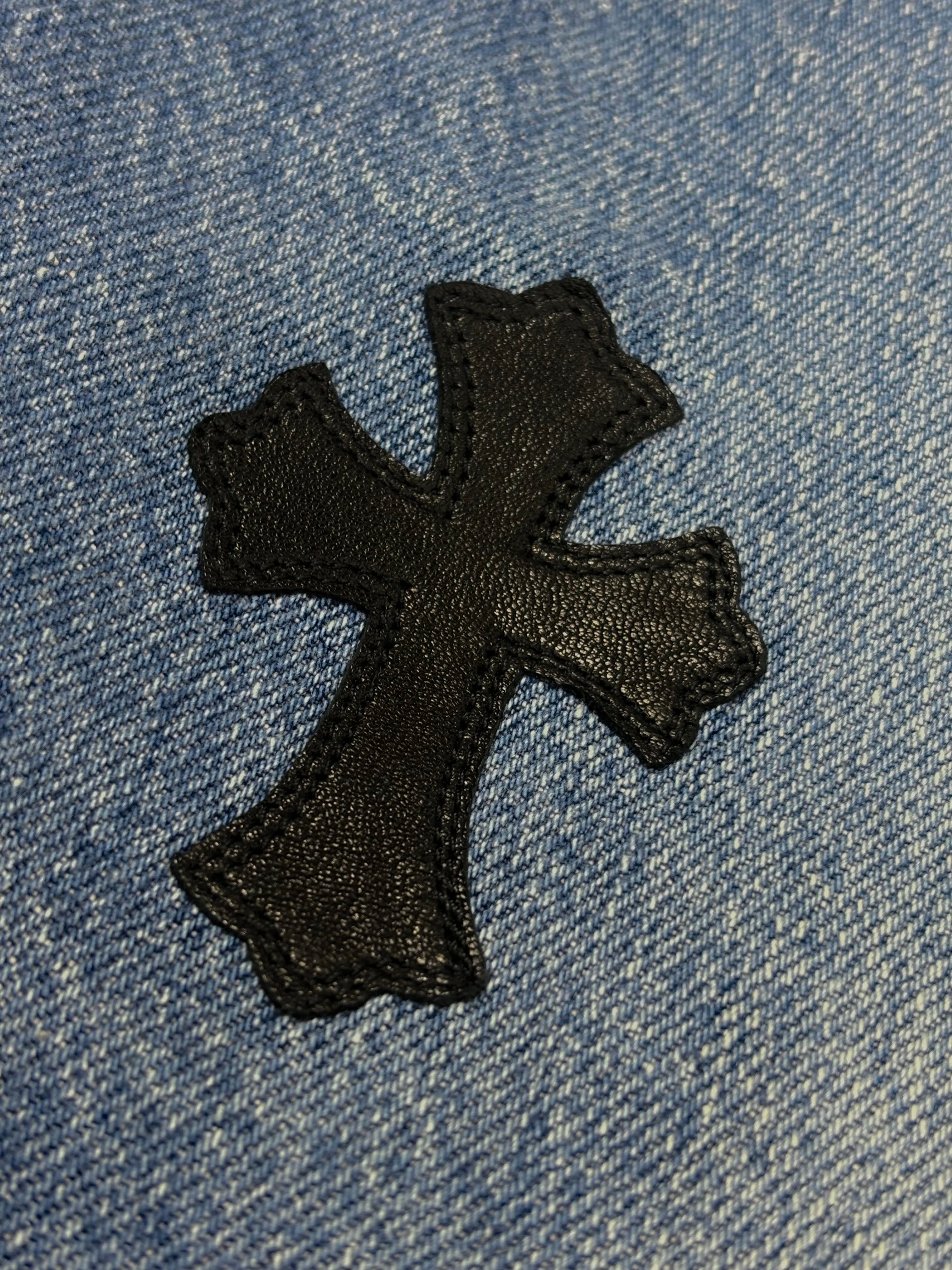 Chrome Hearts Blue 517 Cross Patch Levi's Denim Jeans