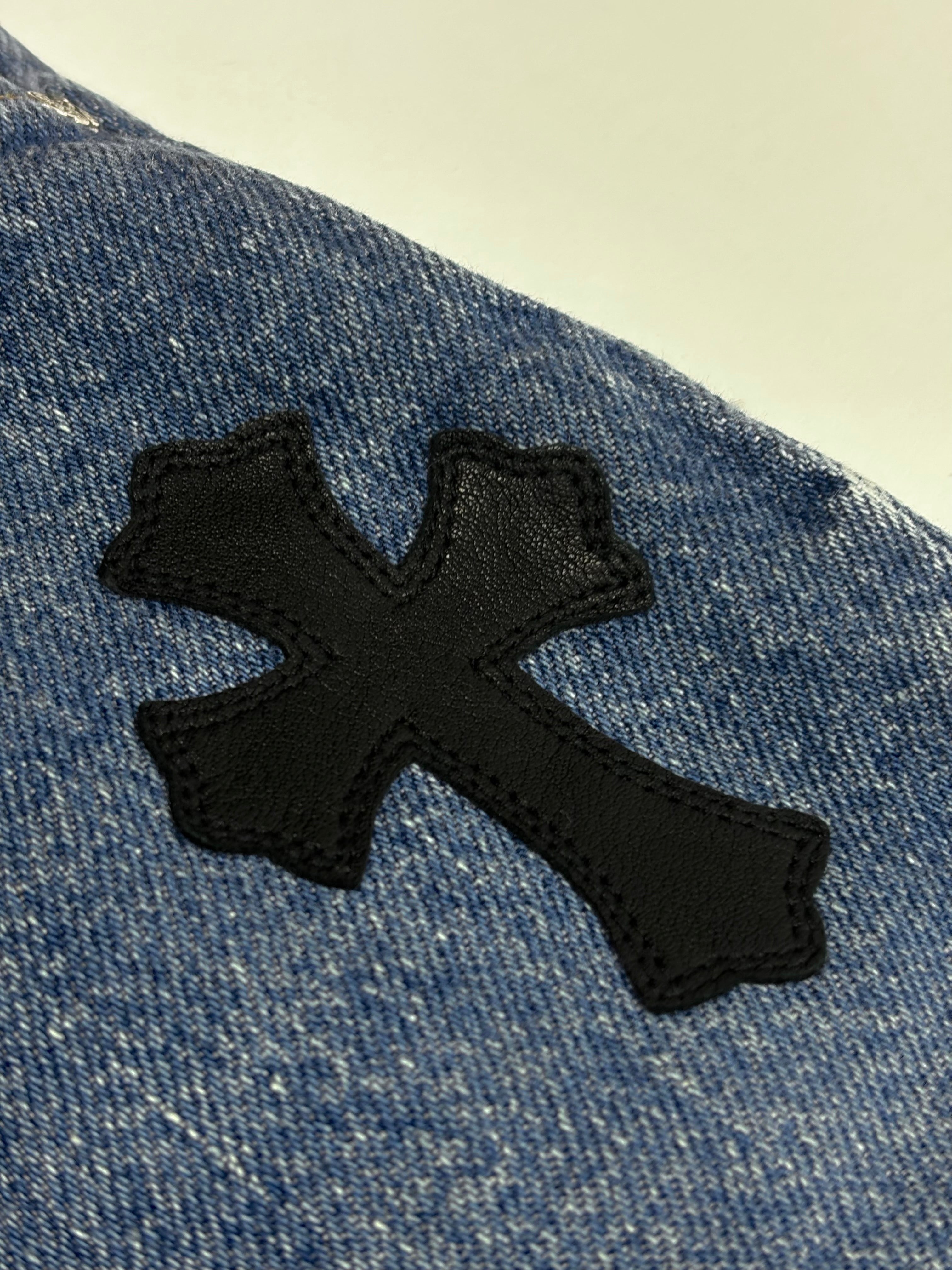 Chrome Hearts Blue 517 Cross Patch Levi's Denim Jeans