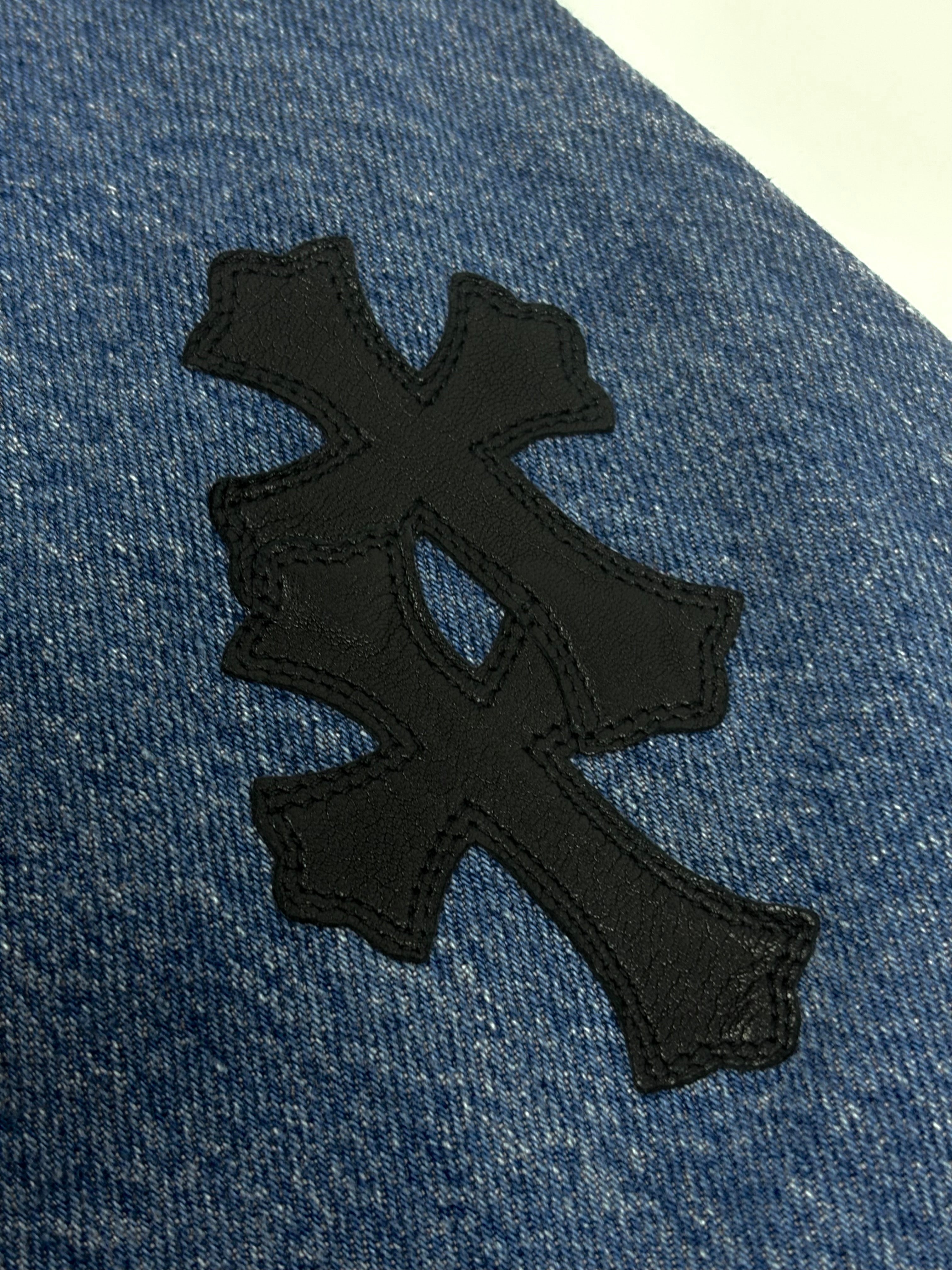 Chrome Hearts Blue 517 Cross Patch Levi's Denim Jeans