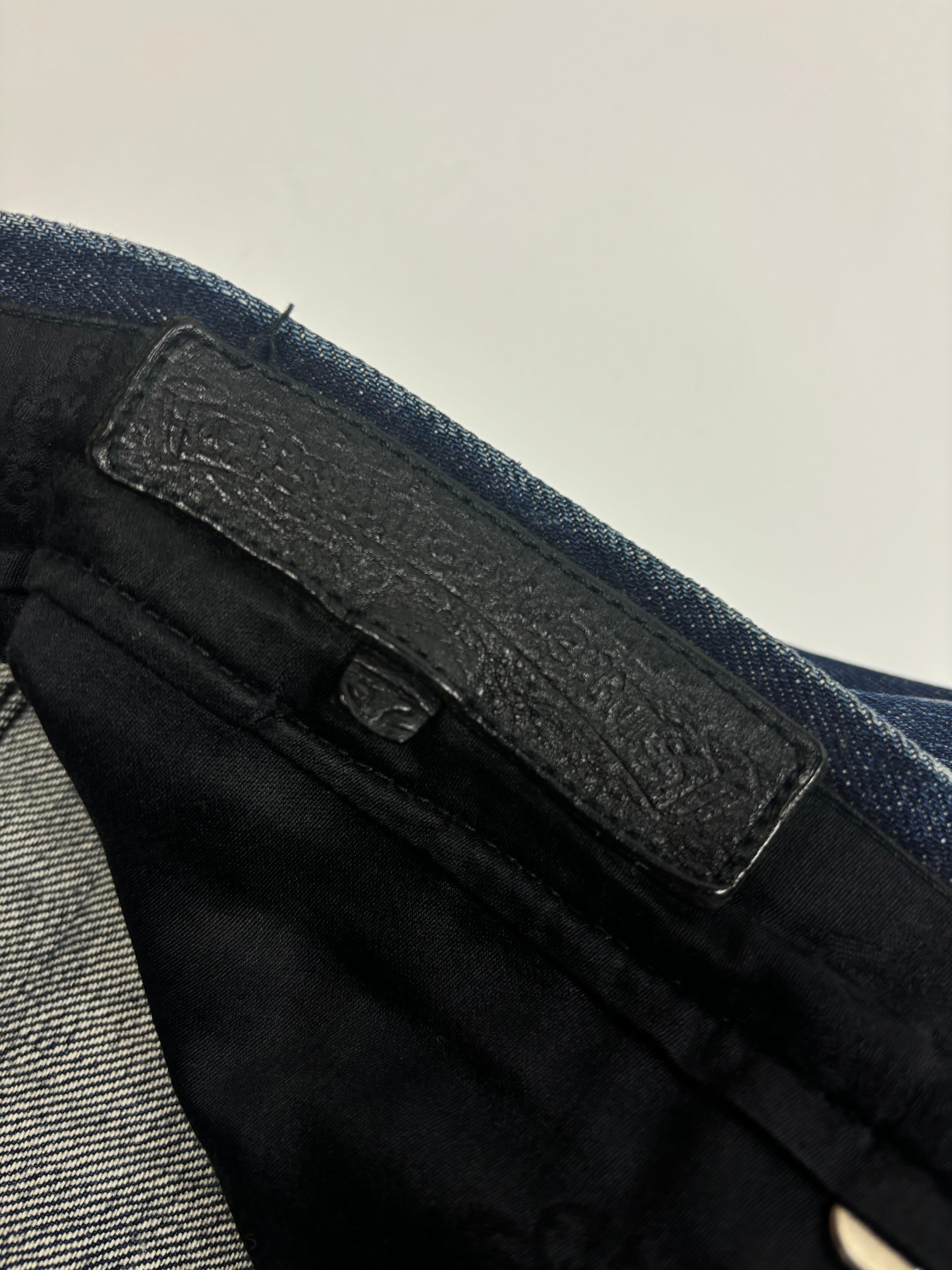 Chrome Hearts Flooded Black Cross Patch Denim Jeans