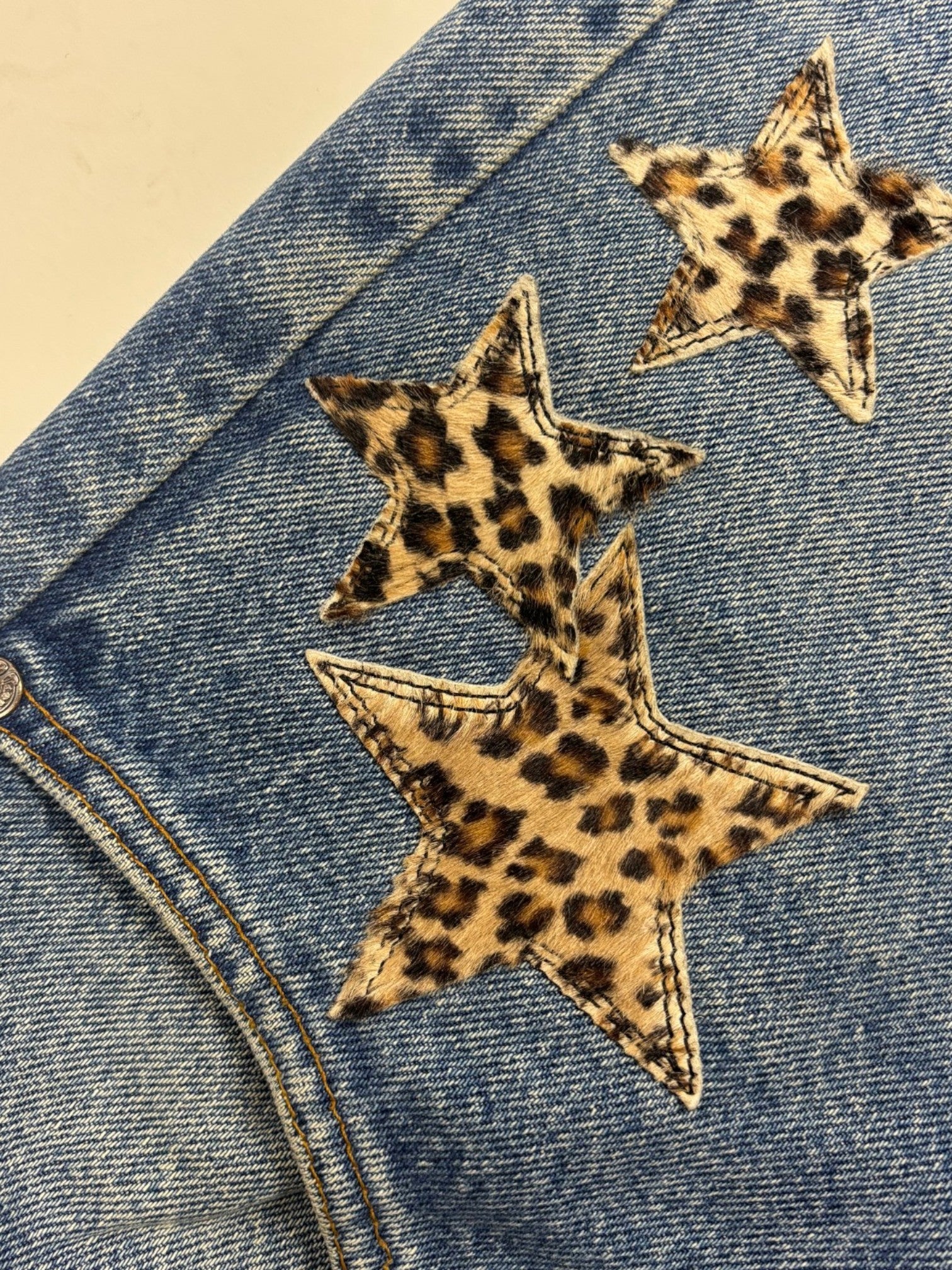 Chrome Hearts Cheetah Star Patch Levi's Denim Jeans
