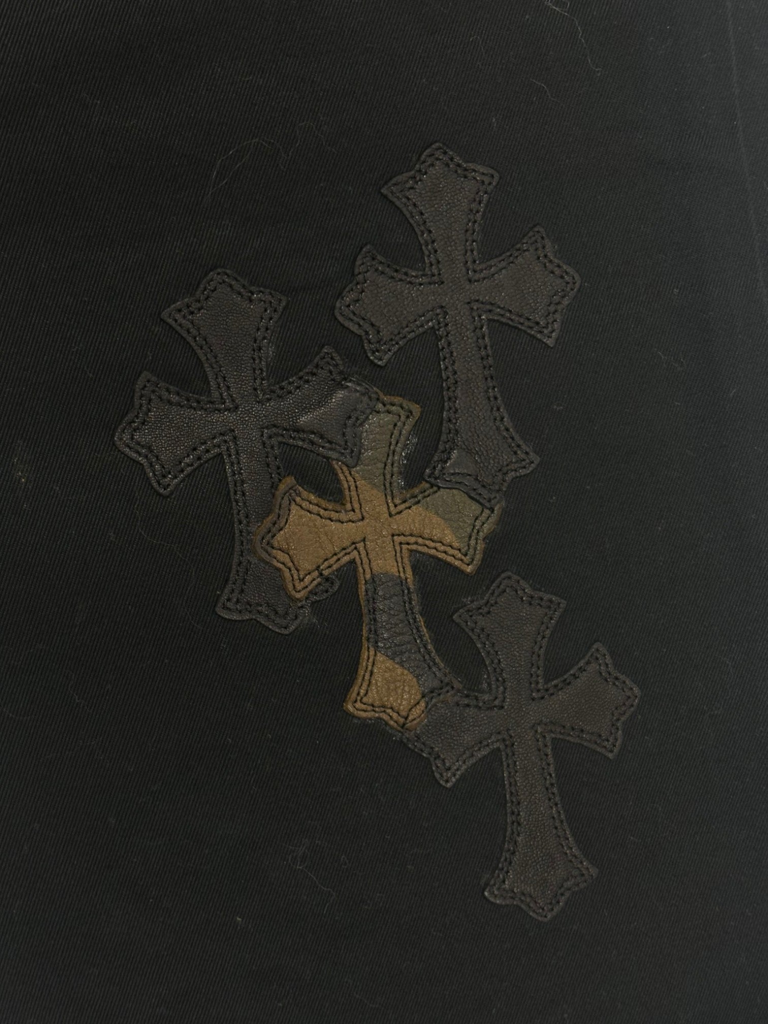 Chrome Hearts Black Brown Camo Cross Patch Chino Pants