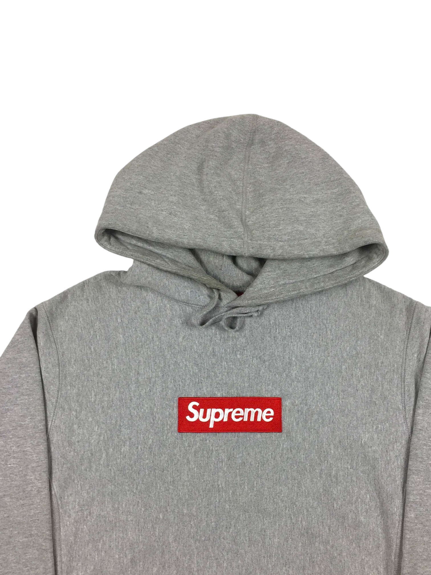 2016 Supreme Grey Box Logo Hoodie