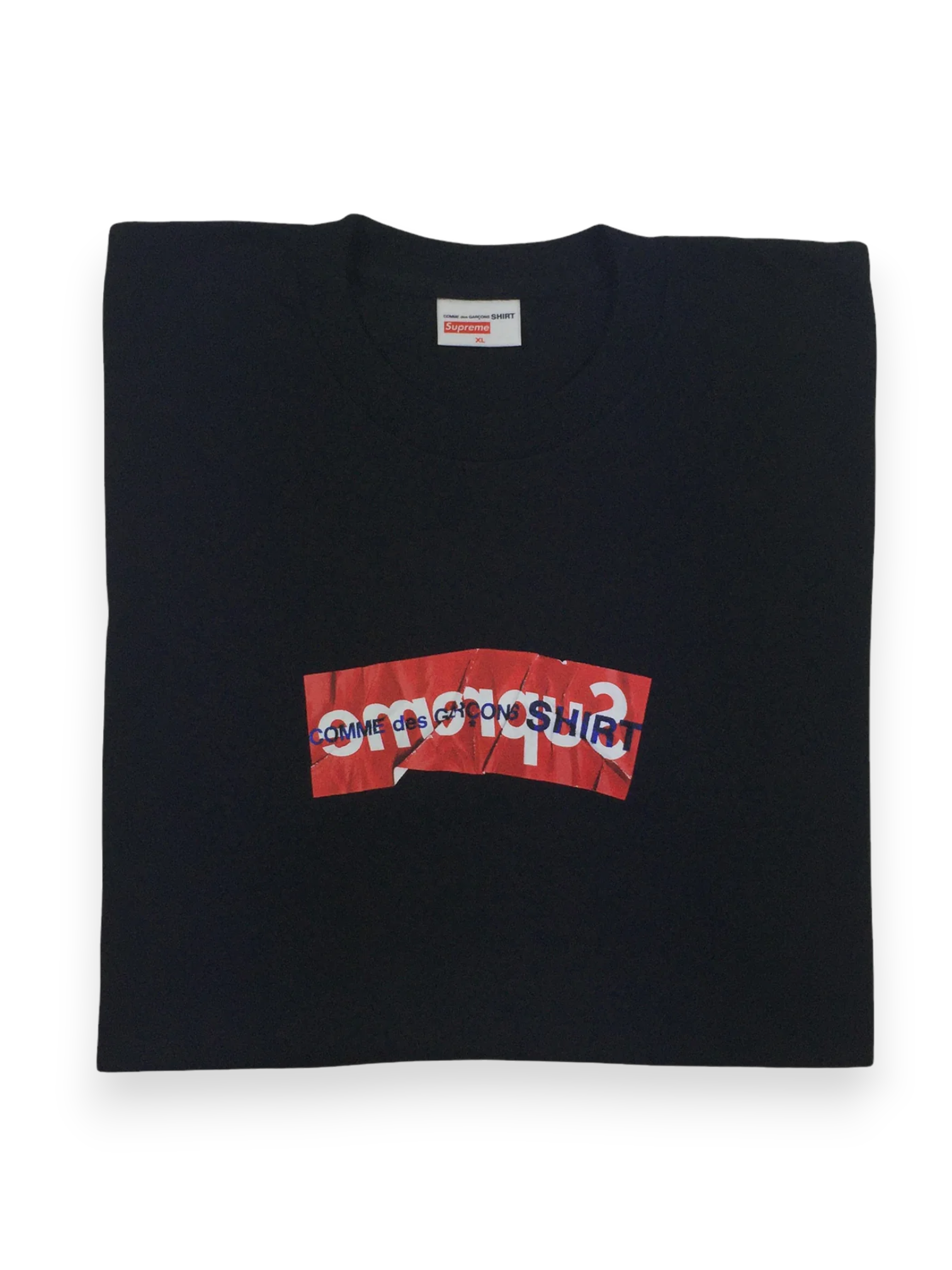 2017 Supreme x CDG Black Box Logo Tee
