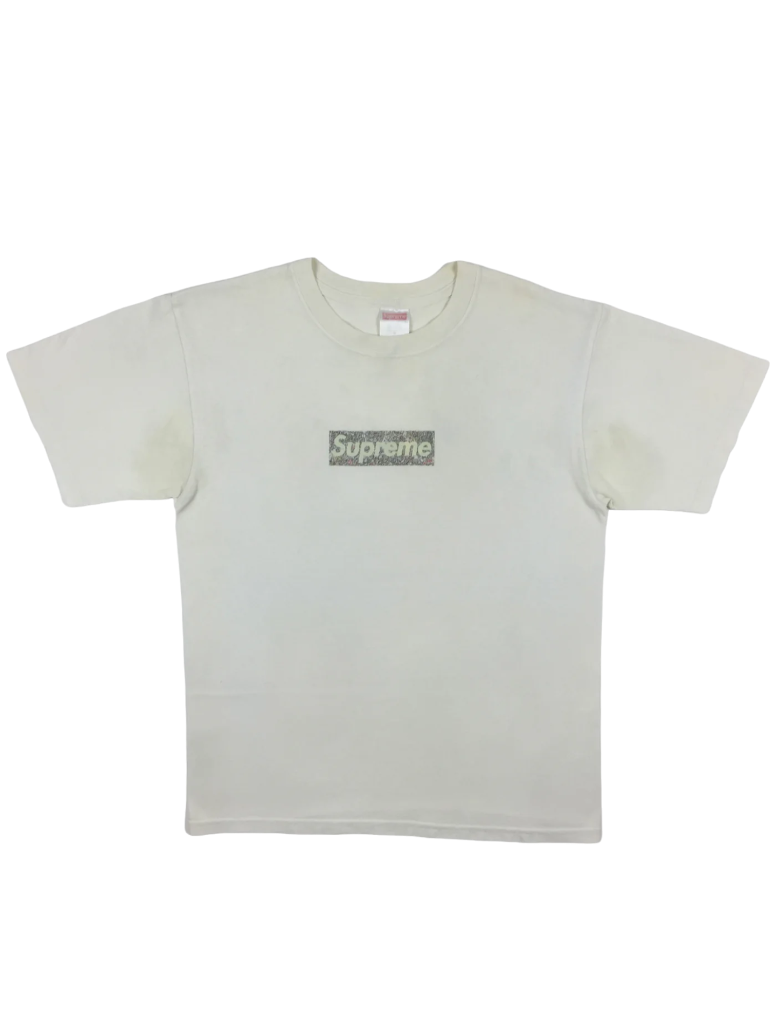 1999 Supreme Jackson Pollock White Box Logo Tee