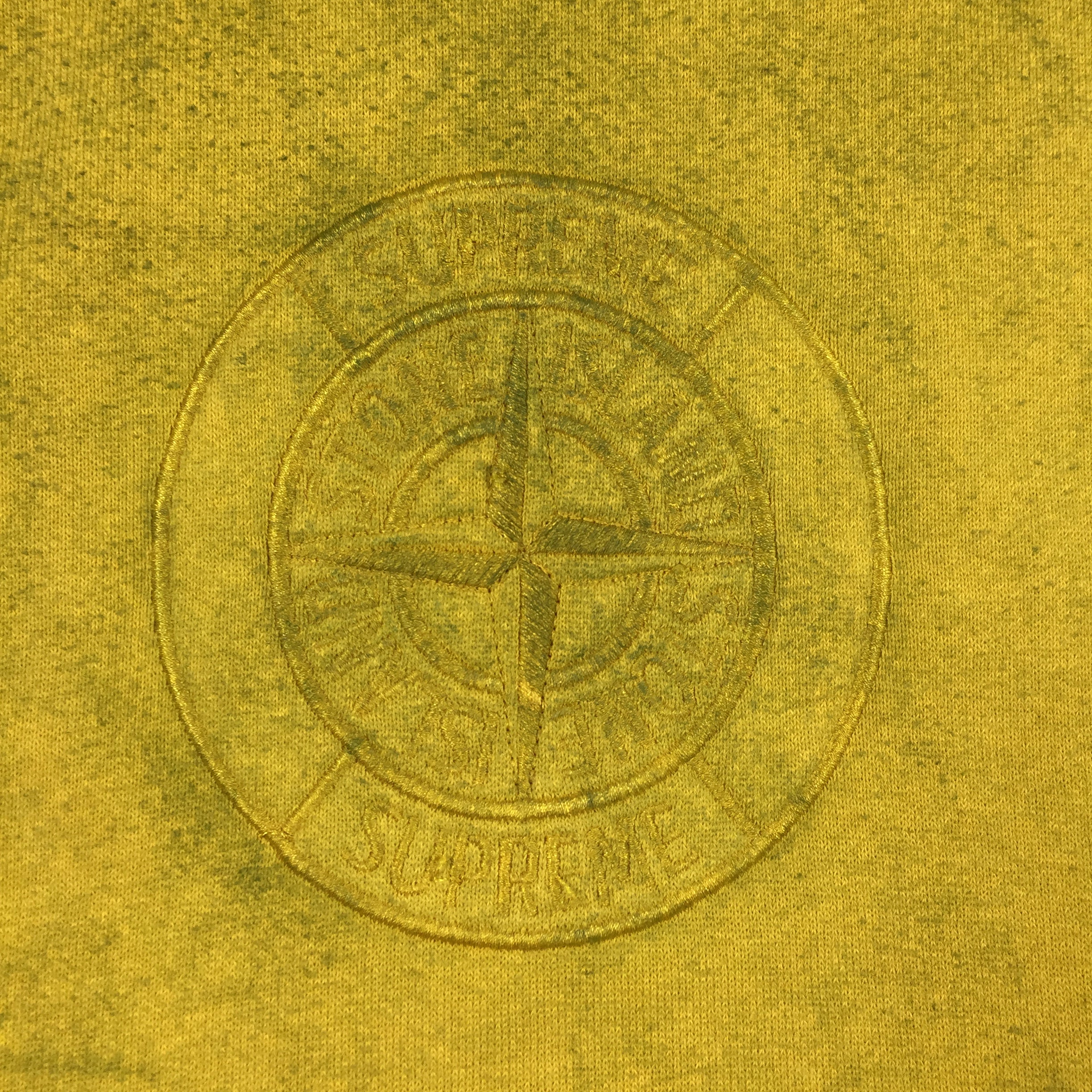 2019 Supreme x Stone Island Yellow Mustard Hoodie