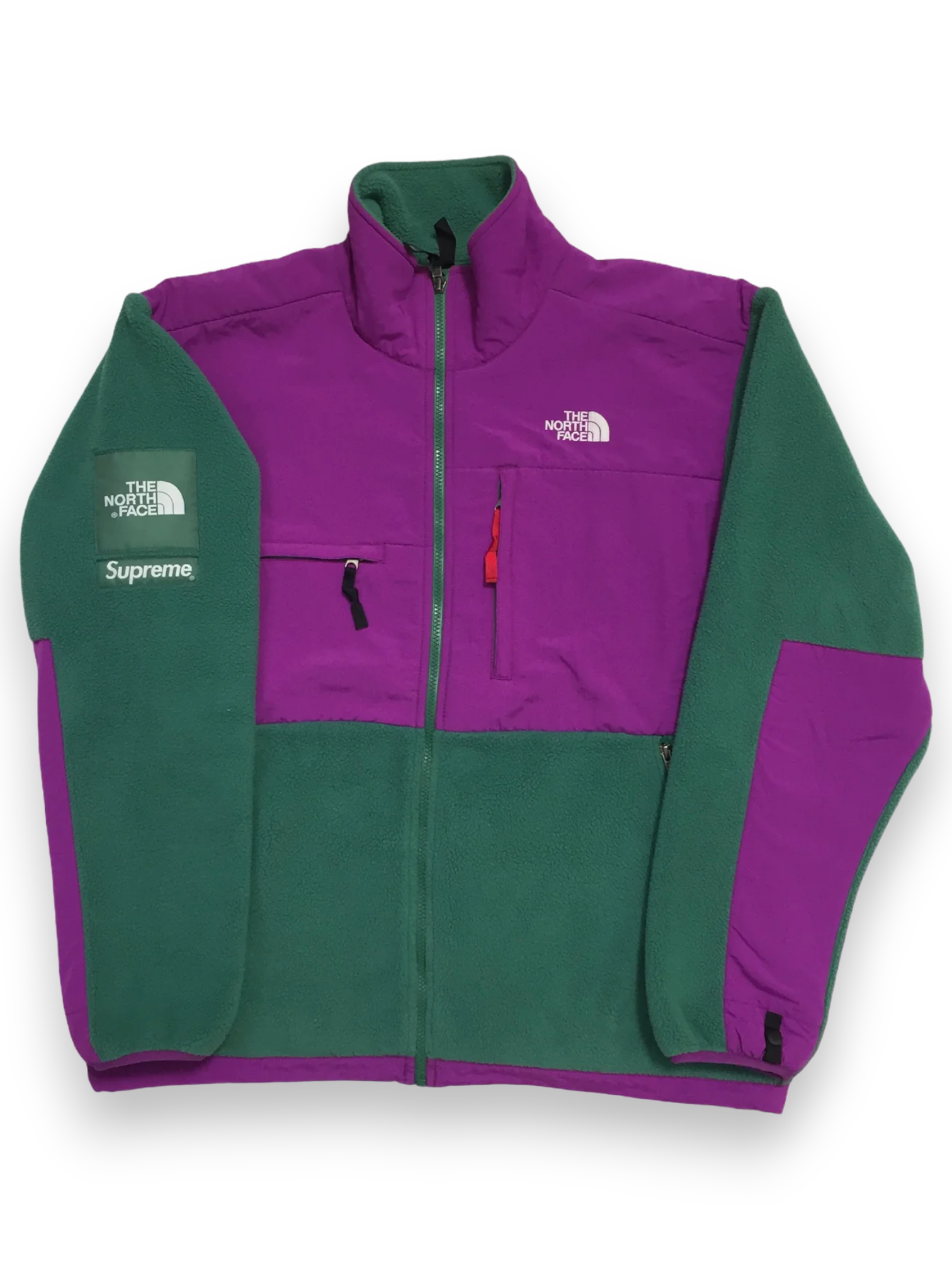2008 Supreme x The North Face Green Magenta Denali Fleece