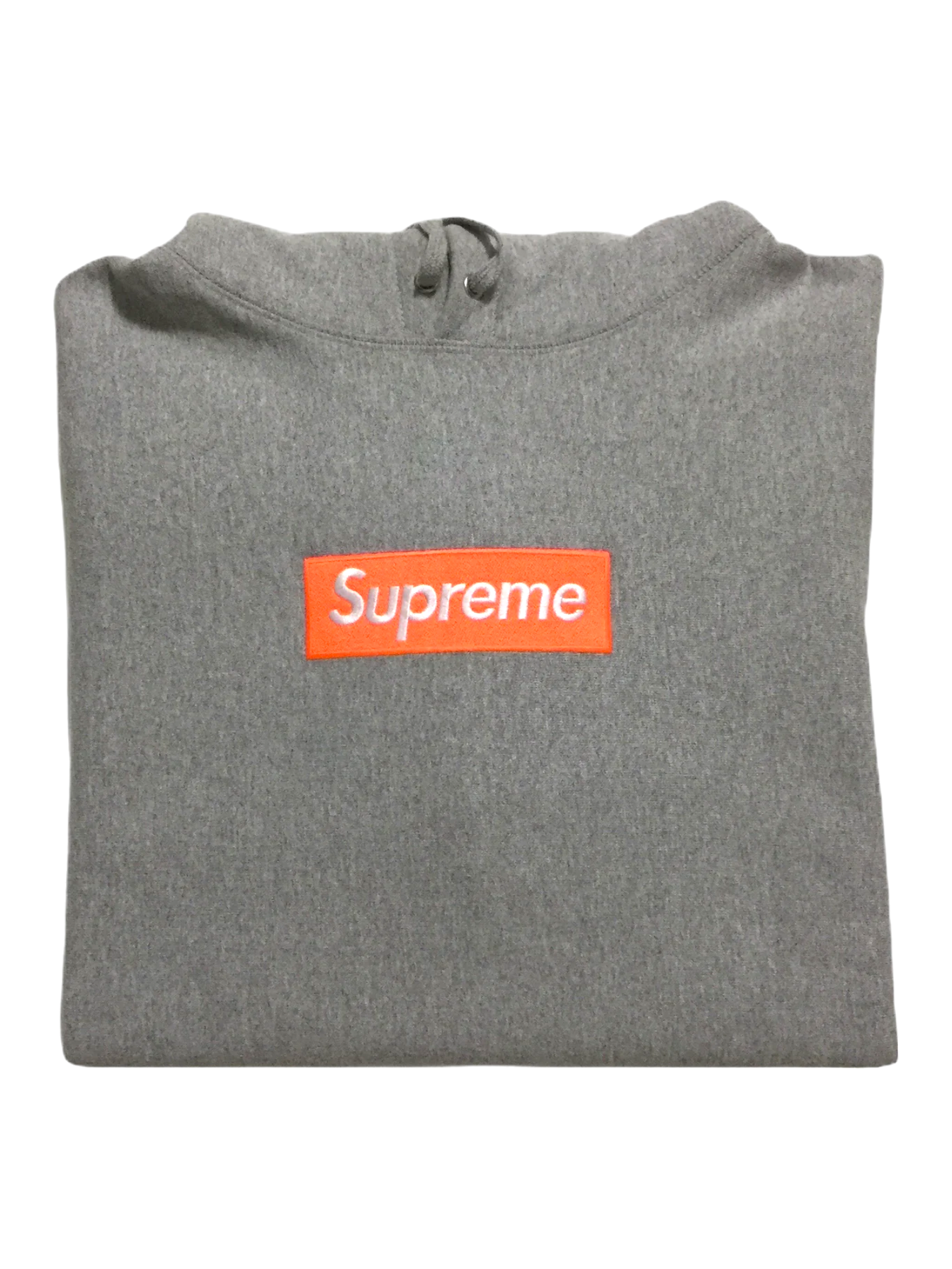 2017 Supreme Orange Grey Box Logo Hoodie