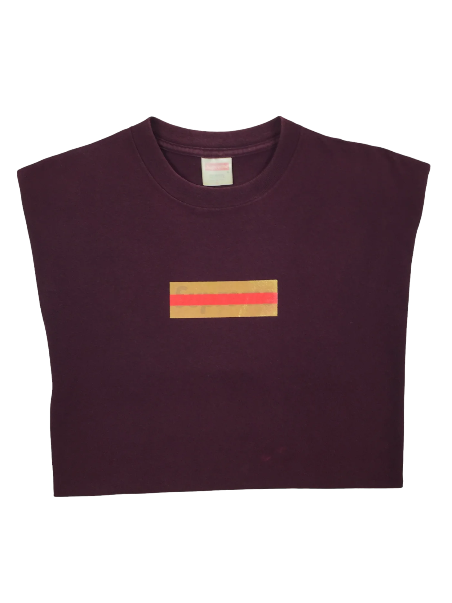 2000 Supreme Gucci Burgundy Box Logo Tee